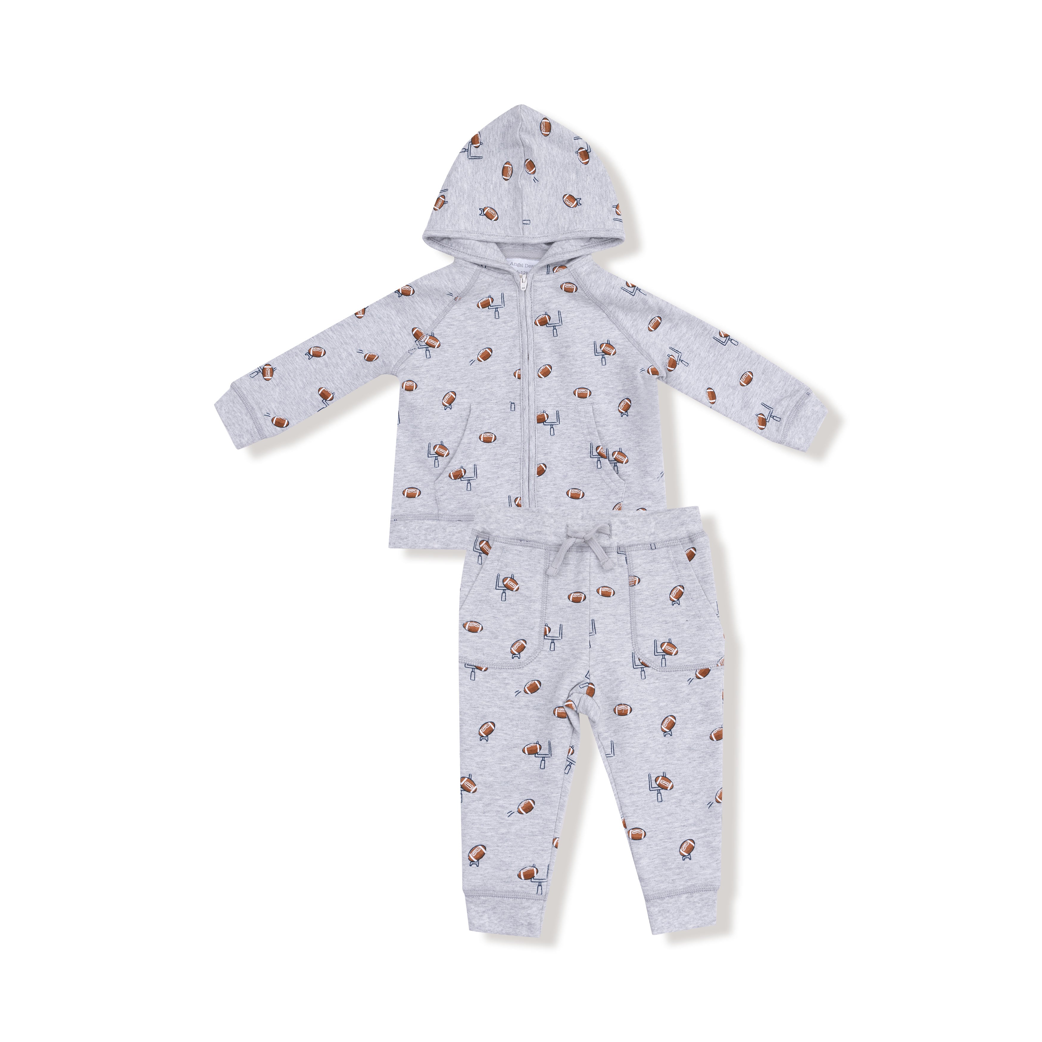 football print french terry toddler set