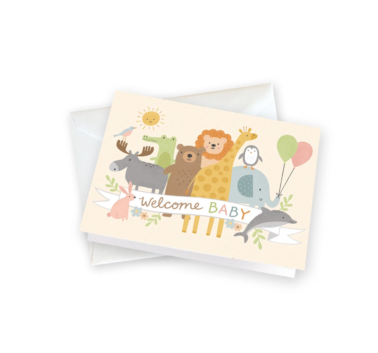 gender neutral baby mini greeting card