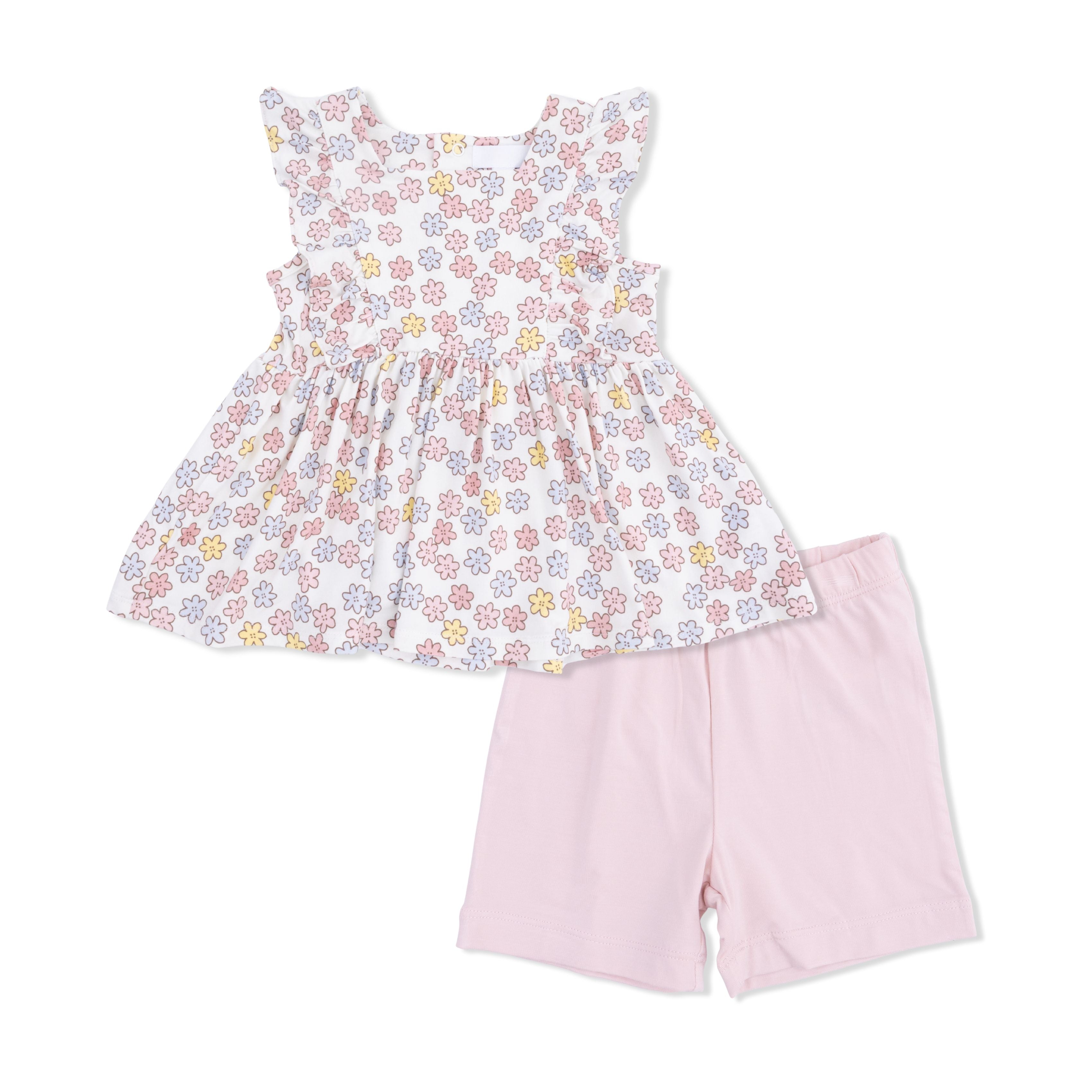 girls floral two piece set