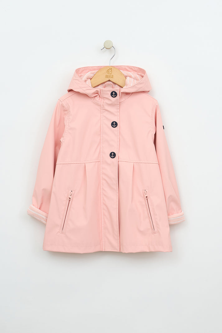 girls light pink a-line rainoat