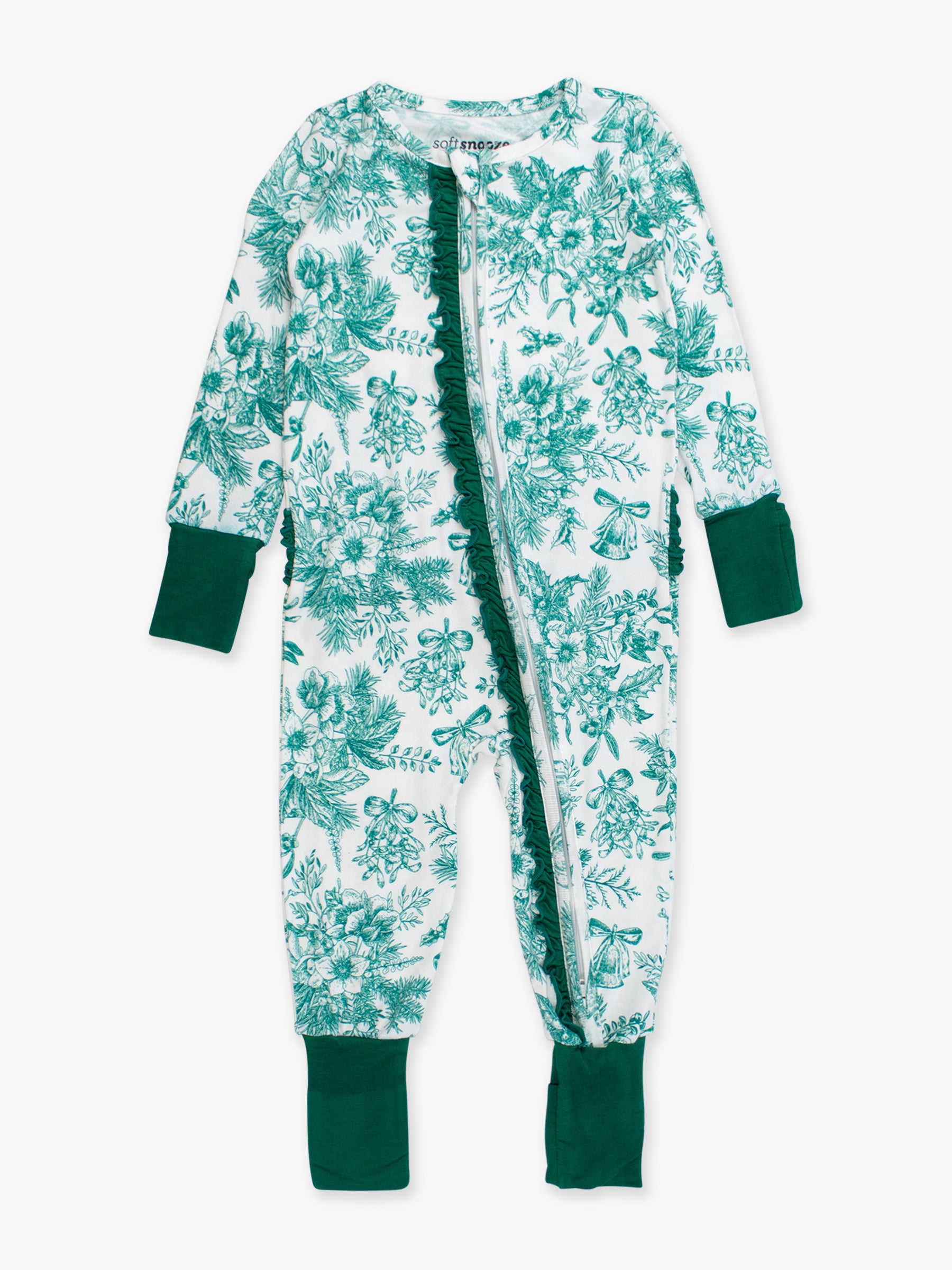 green floral convertible footie 1