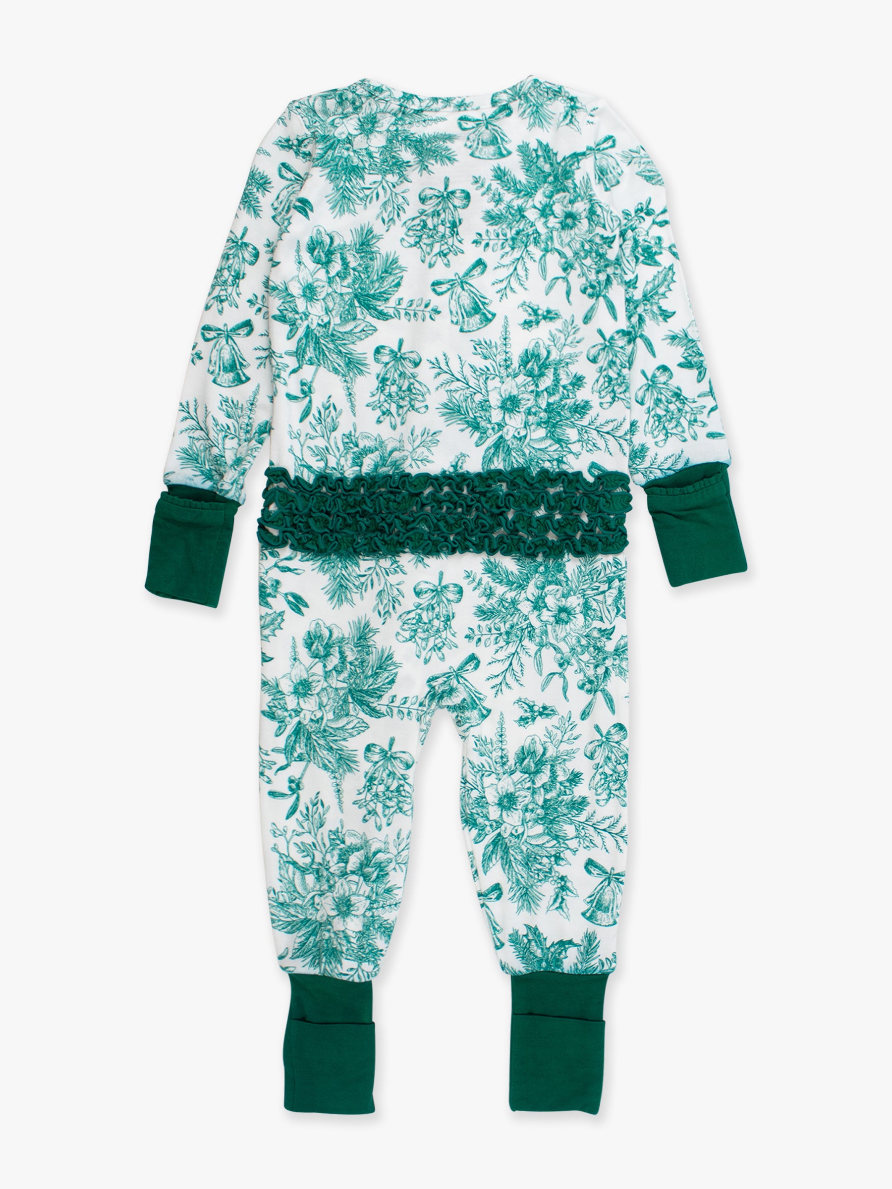 green floral convertible footie 2