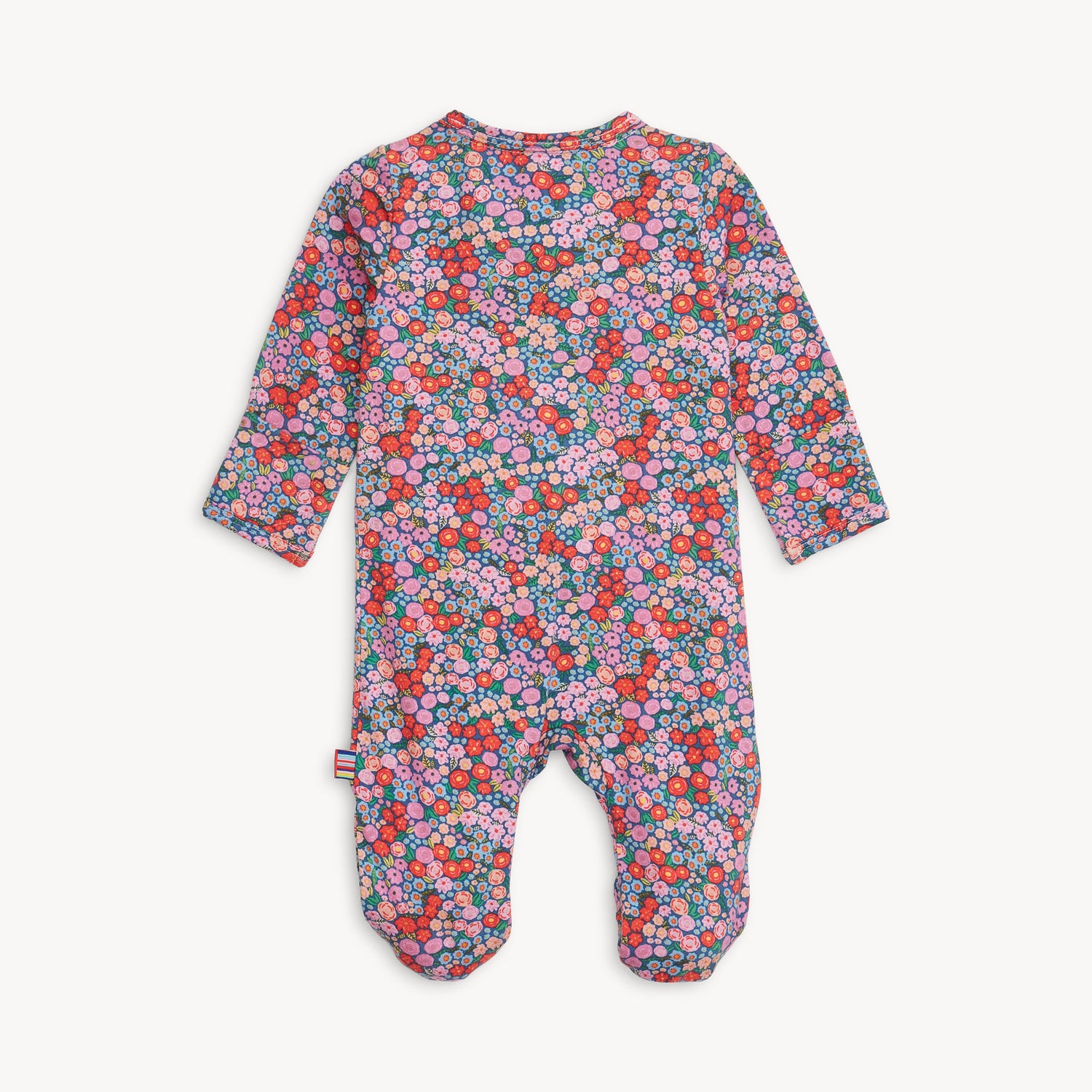 green and pink floral magnetic footie