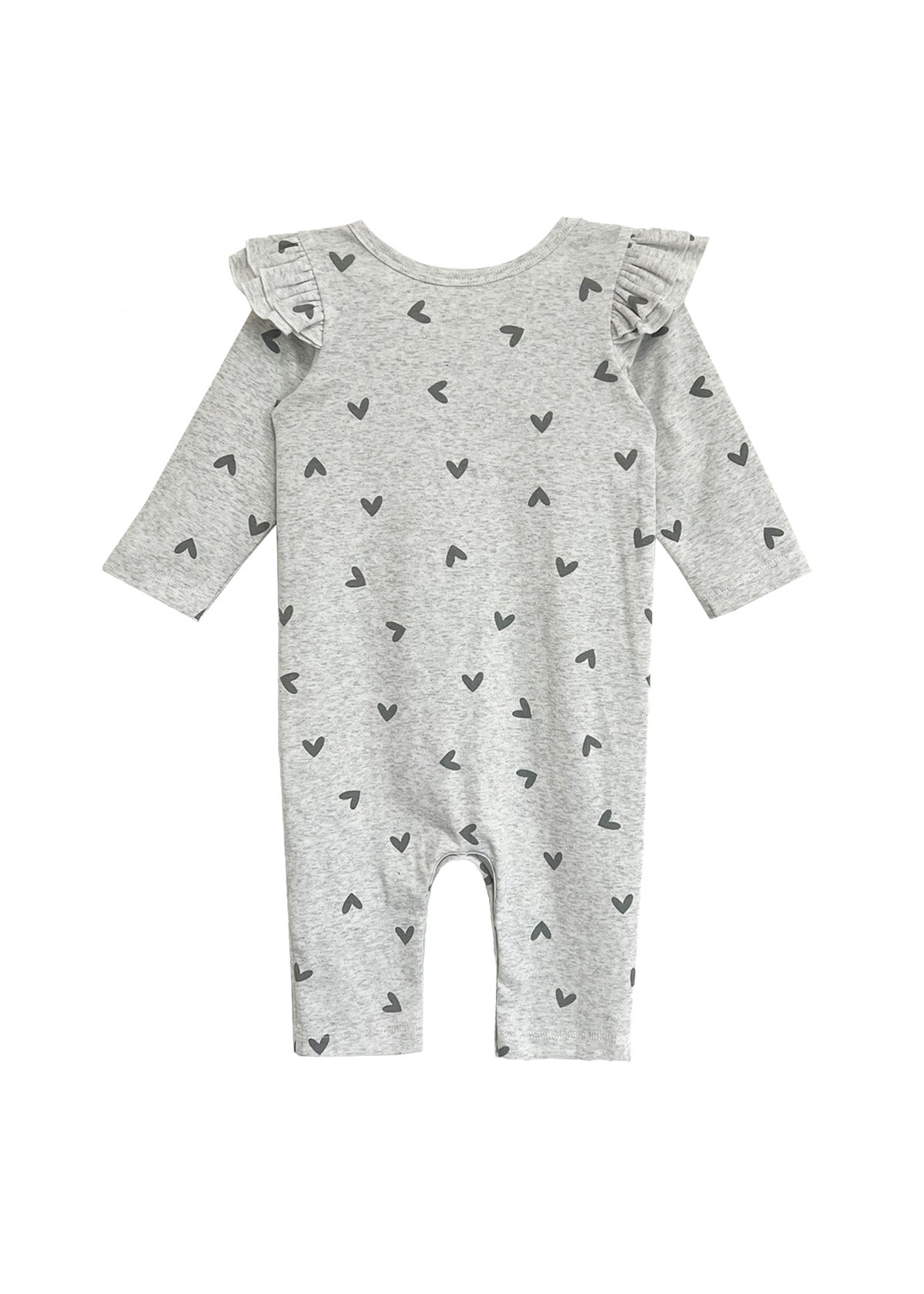grey heart romper back