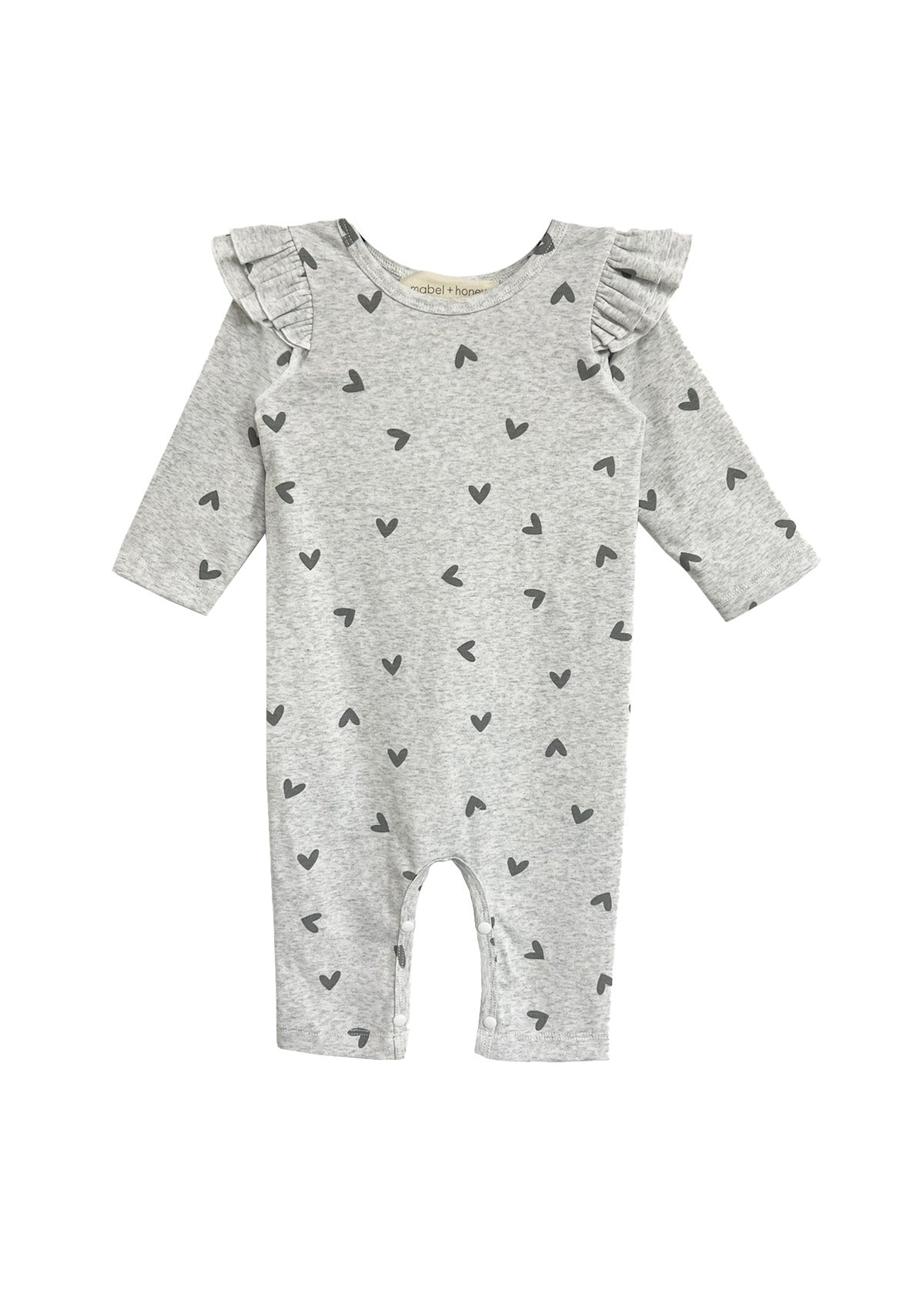 grey heart romper