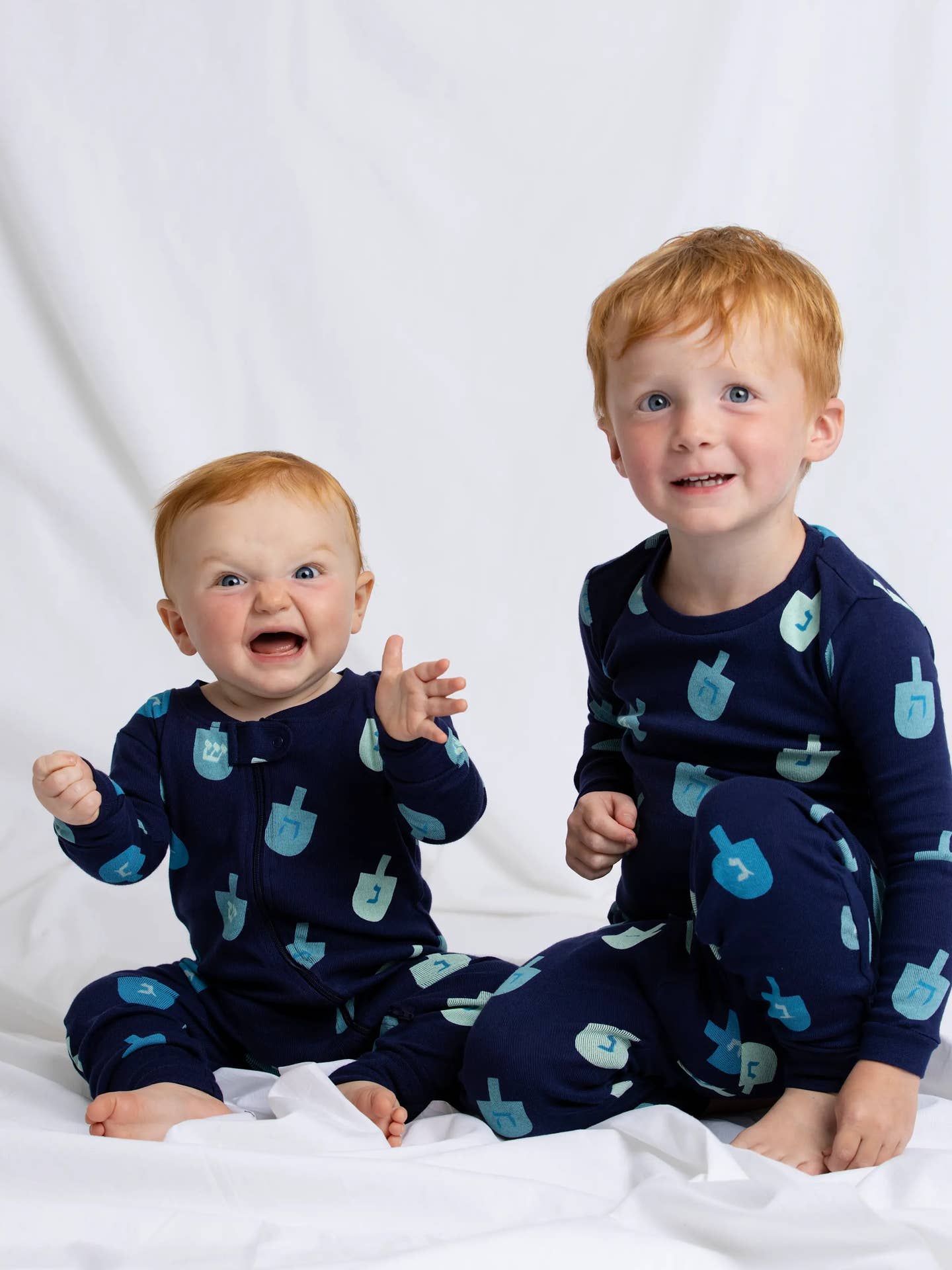 Hanukkah toddler pajamas navy 2