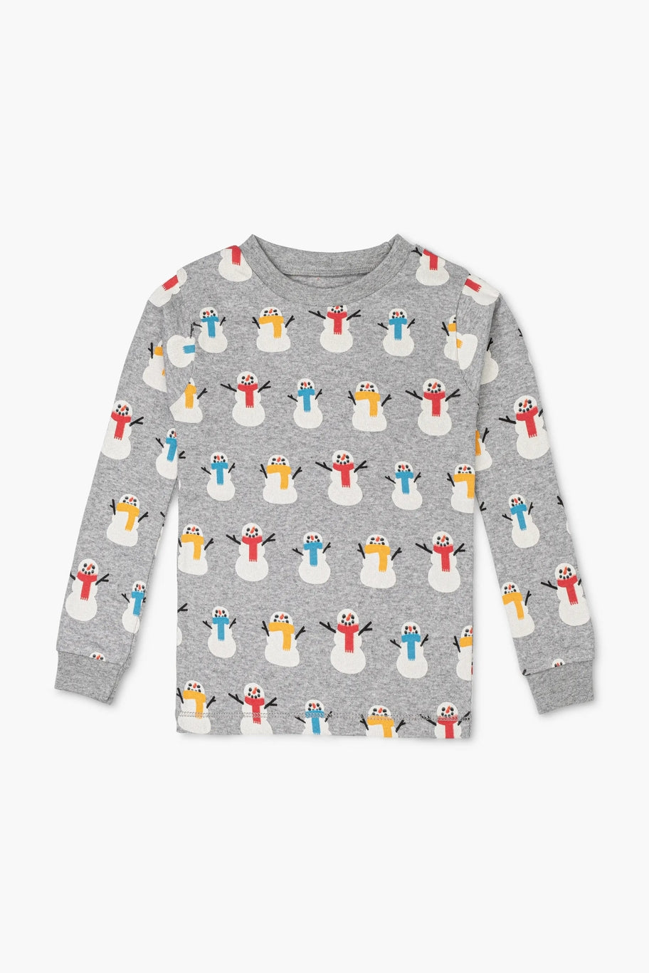 happy snowmen pajama top