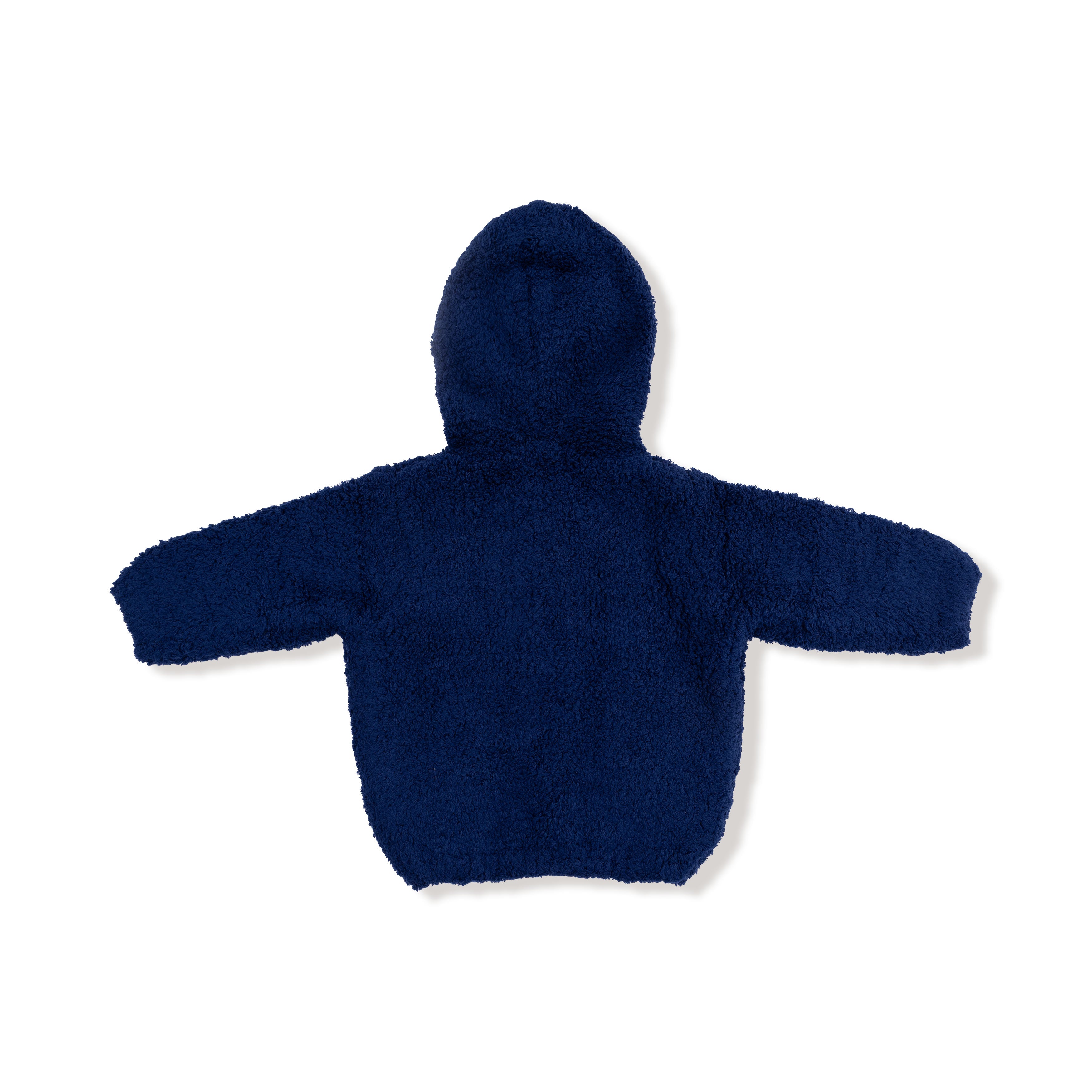 hooded chenille baby hoodie in navy