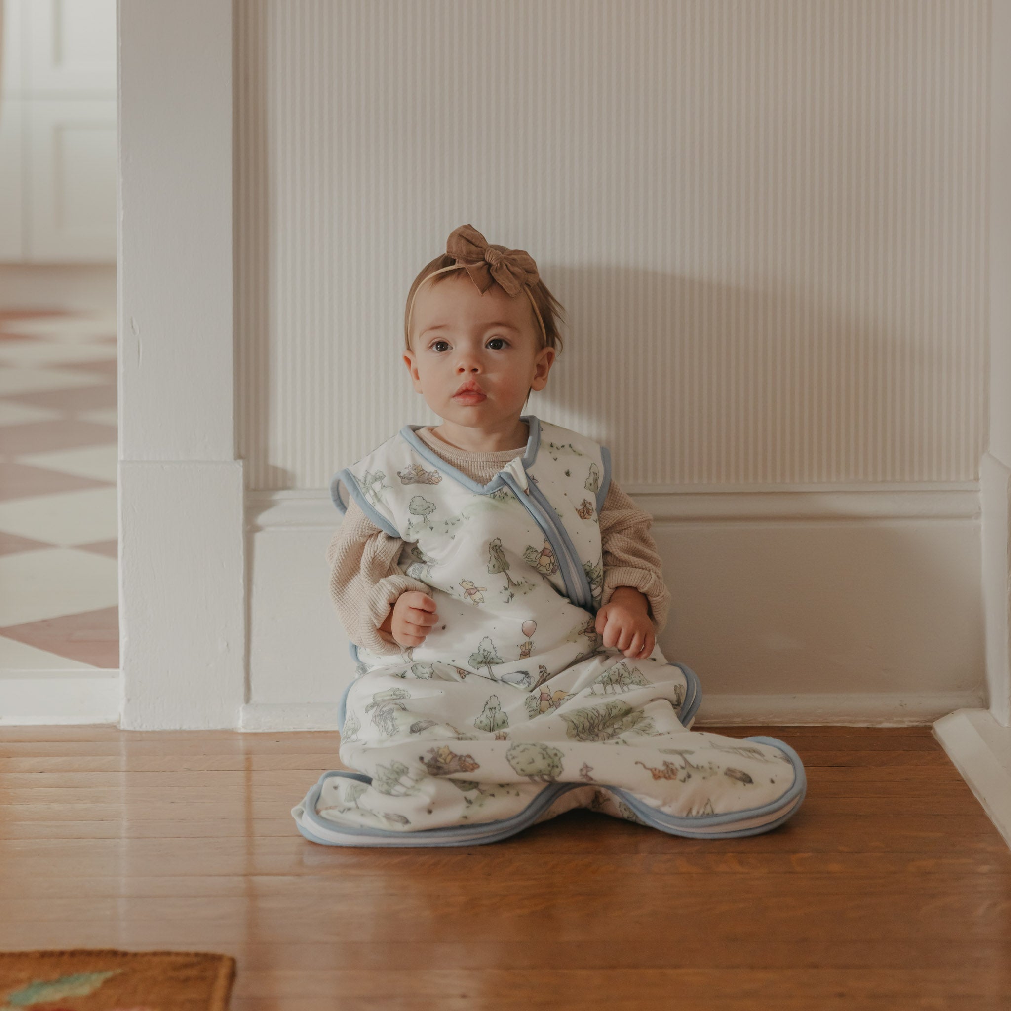 hundred acre wood baby sleep sack copper pearl