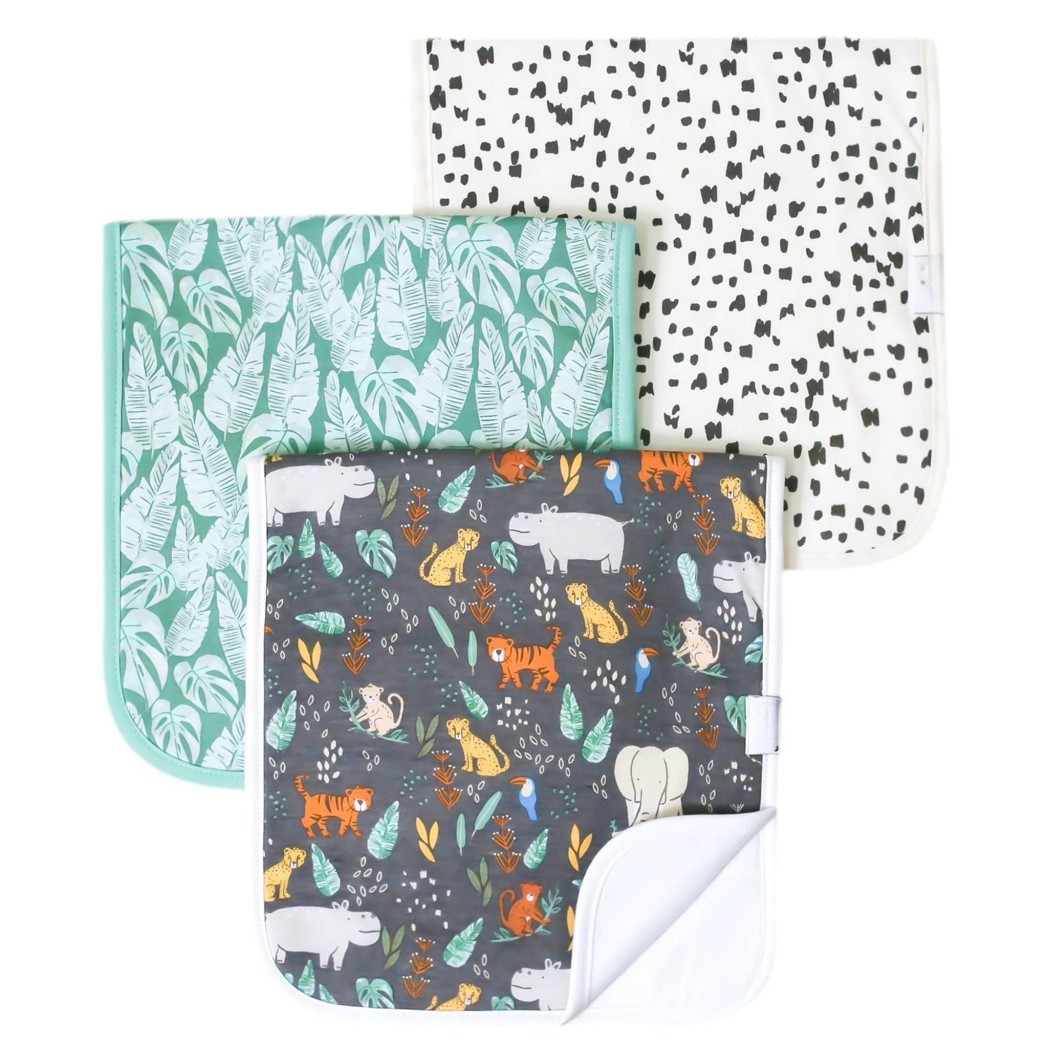 jungle theme burp cloth set