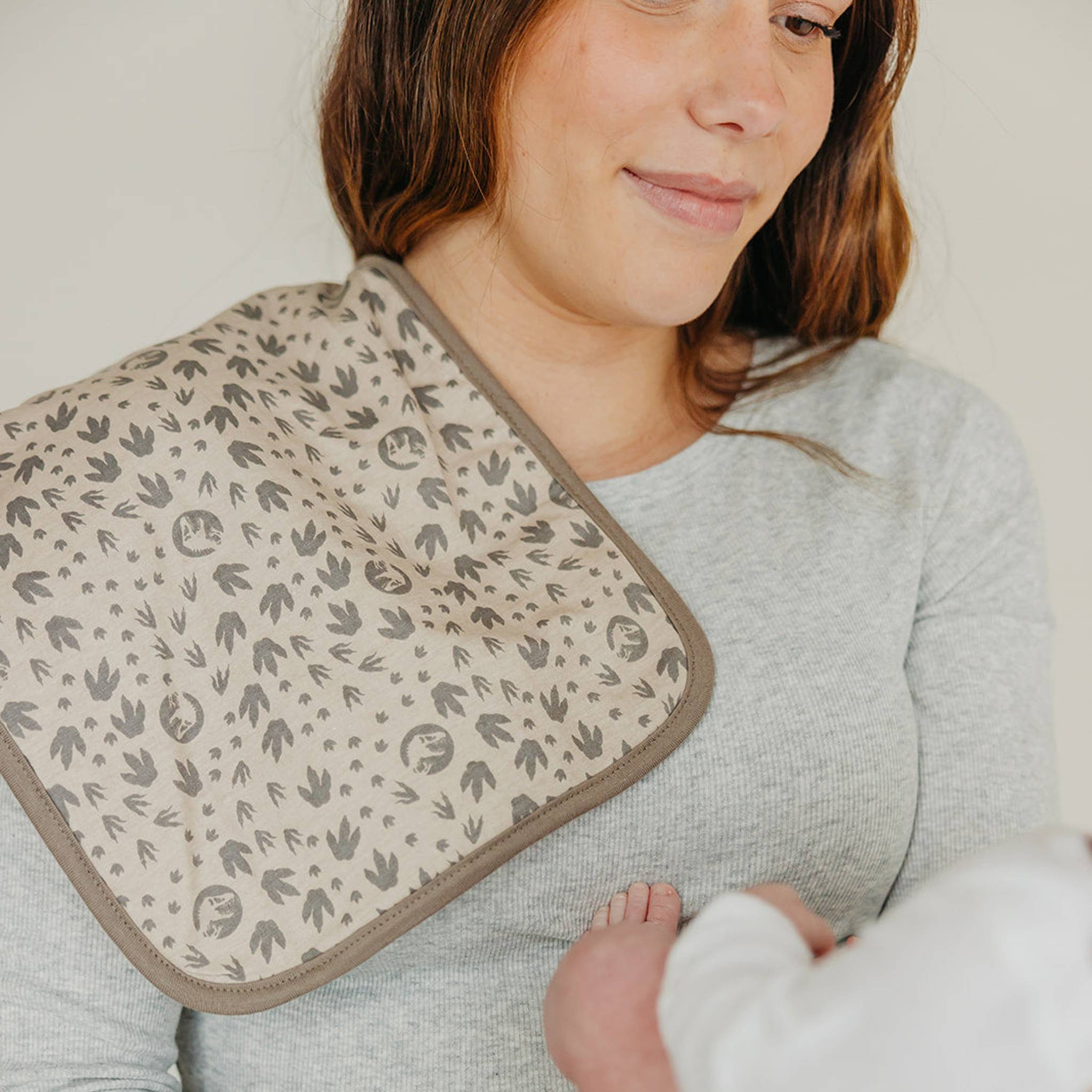 jurassic park logo burp cloth