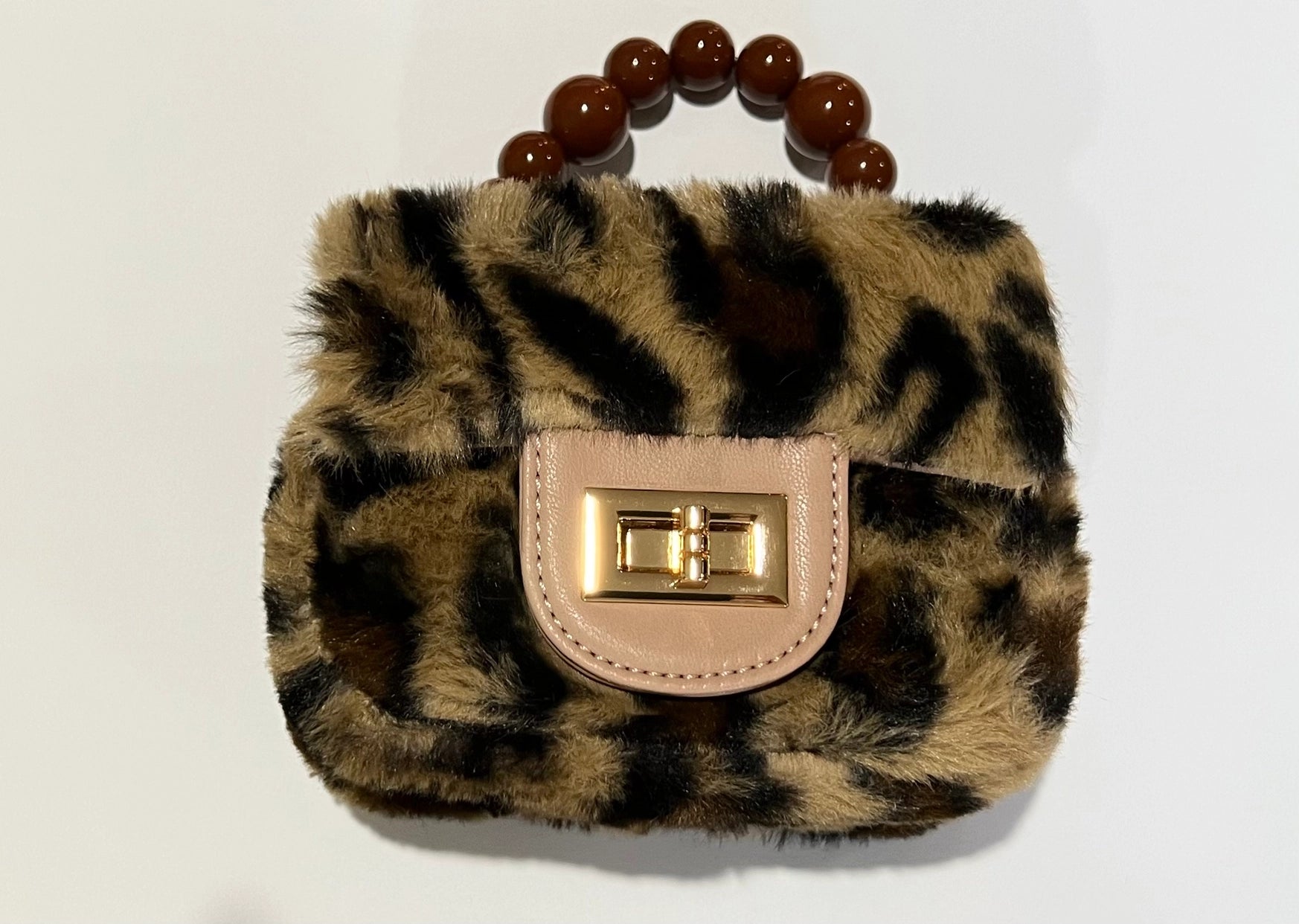 Furry Leopard Purse