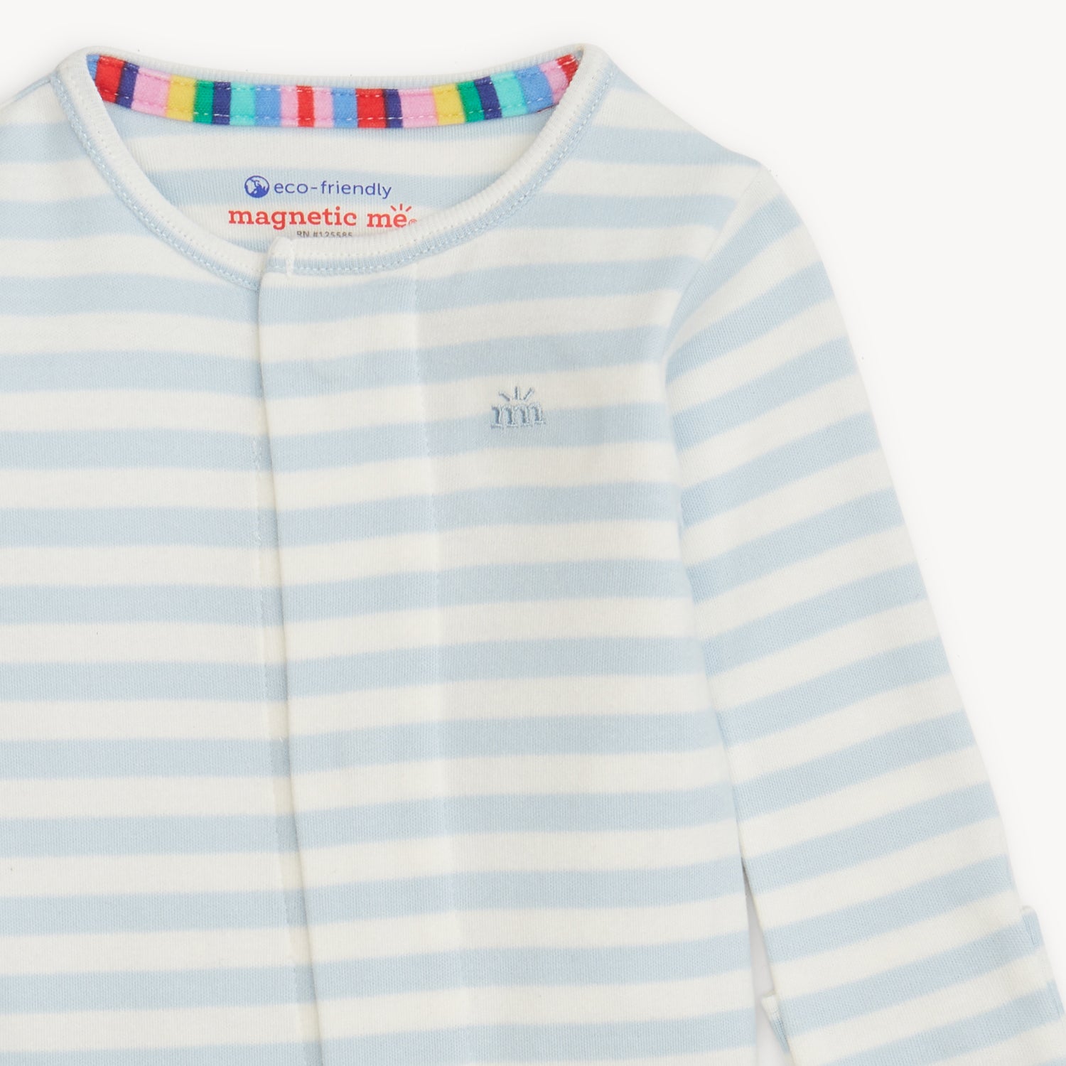 light blue stri8ped footie 3