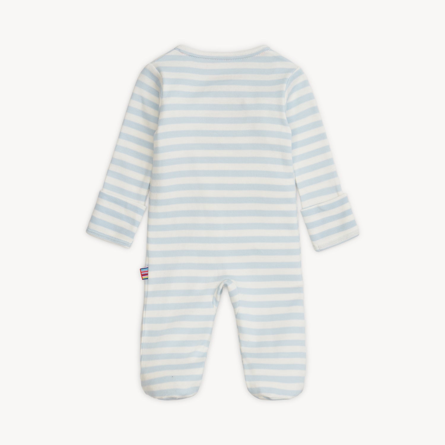 light blue striped footie 2