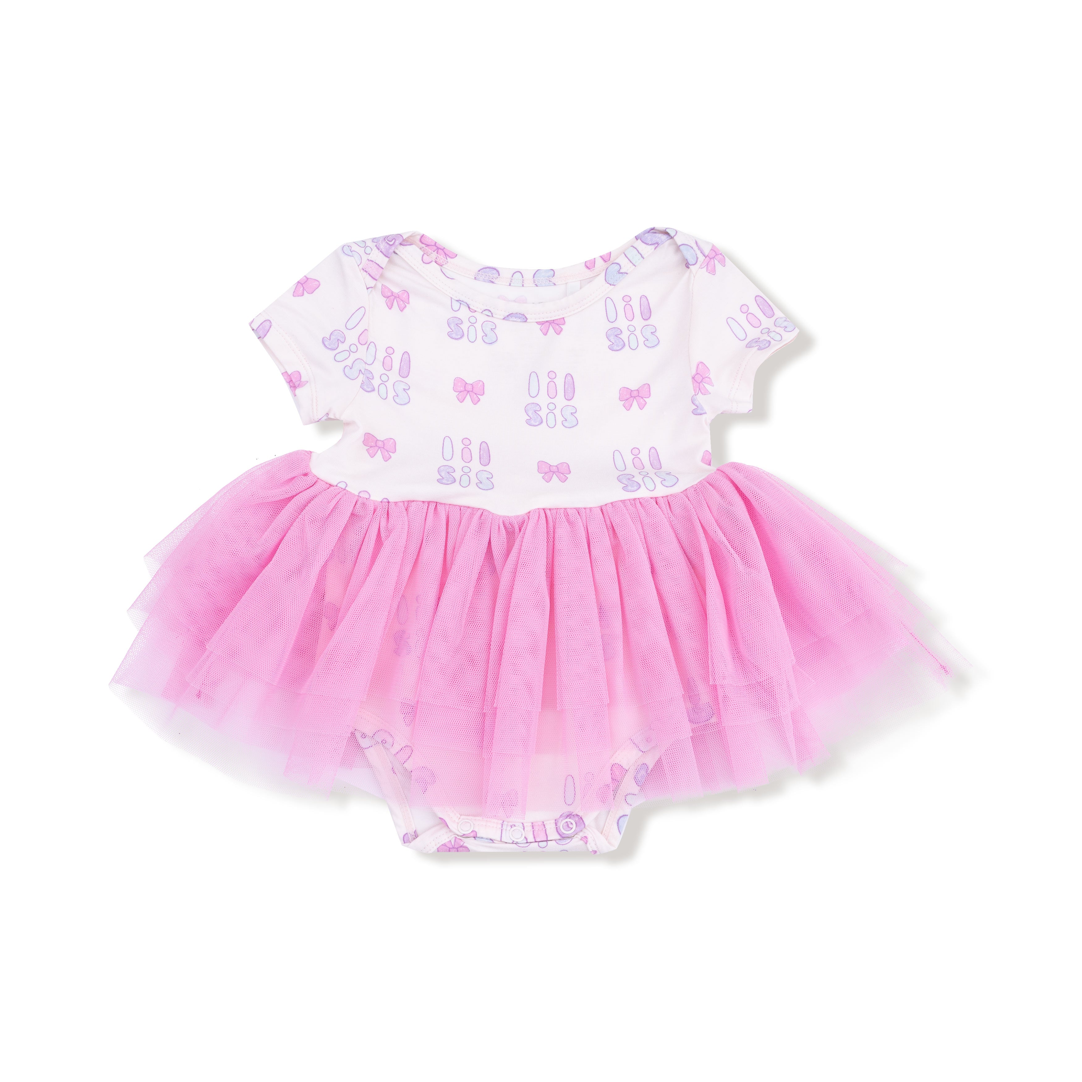 lil sis onesie with tulle skirt
