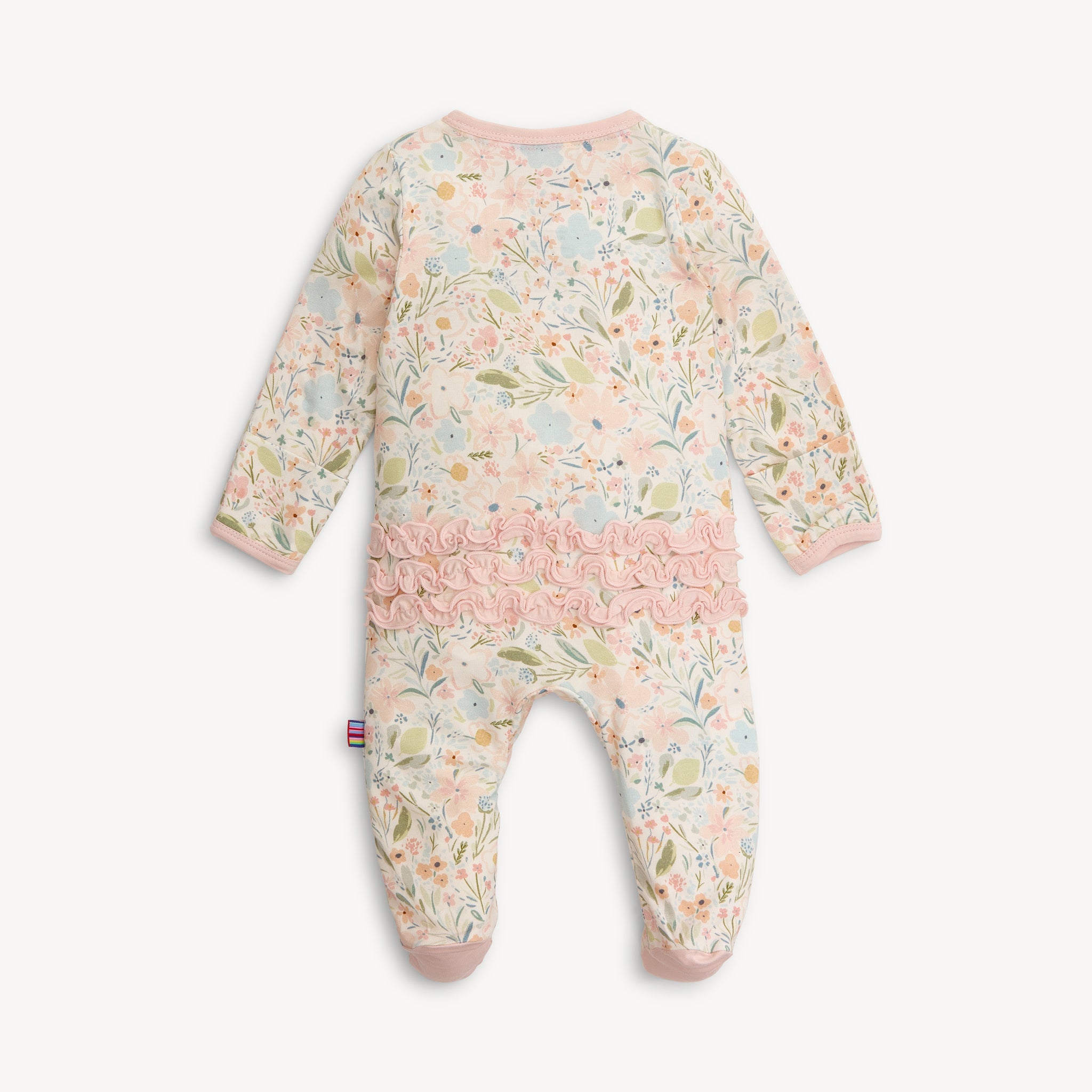 magnetic me spring floral baby footie