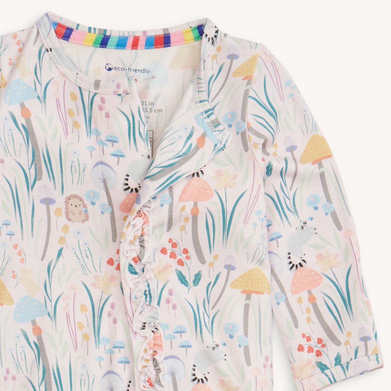 magnetic girly woodland footed pajama
