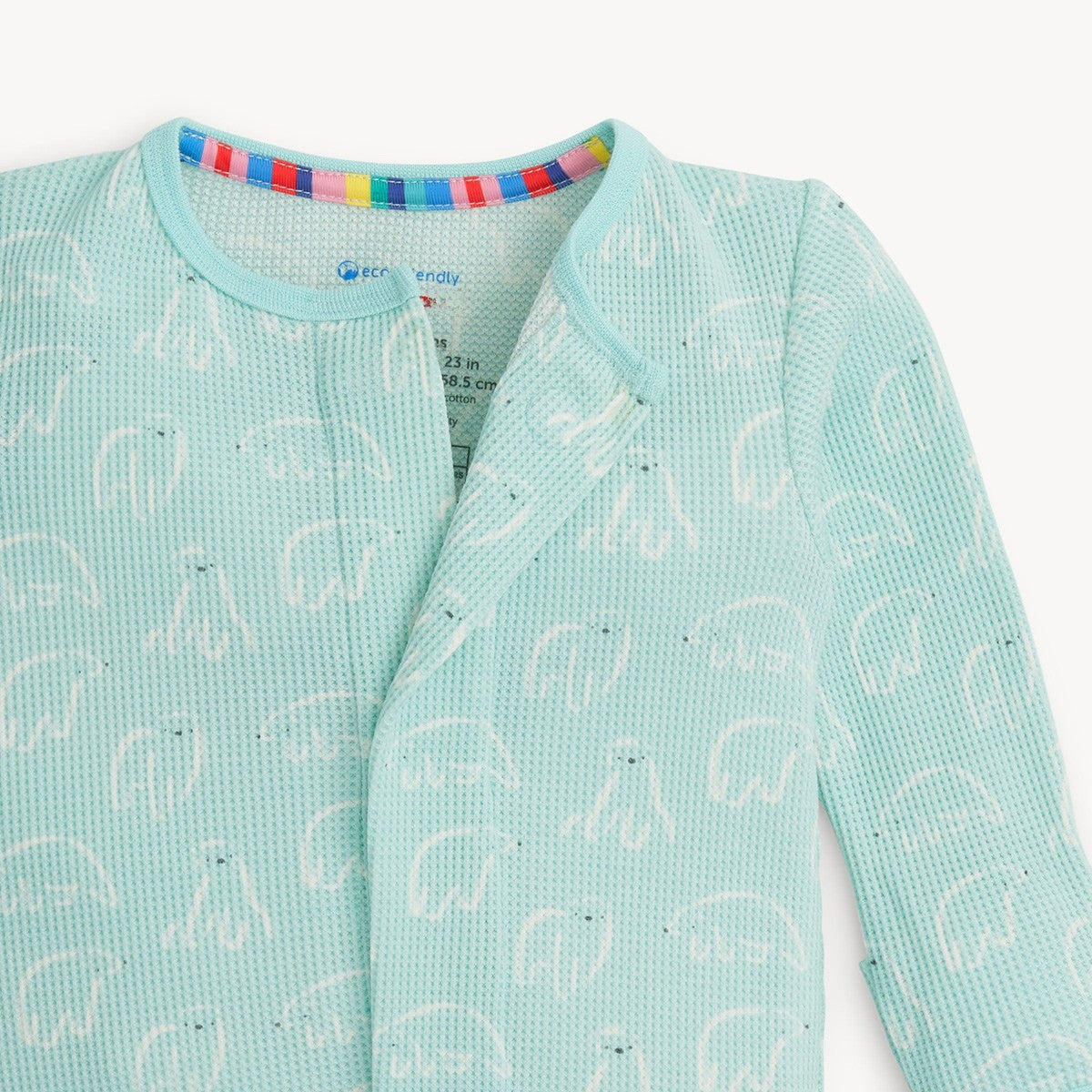 magnetic polar bear print footie