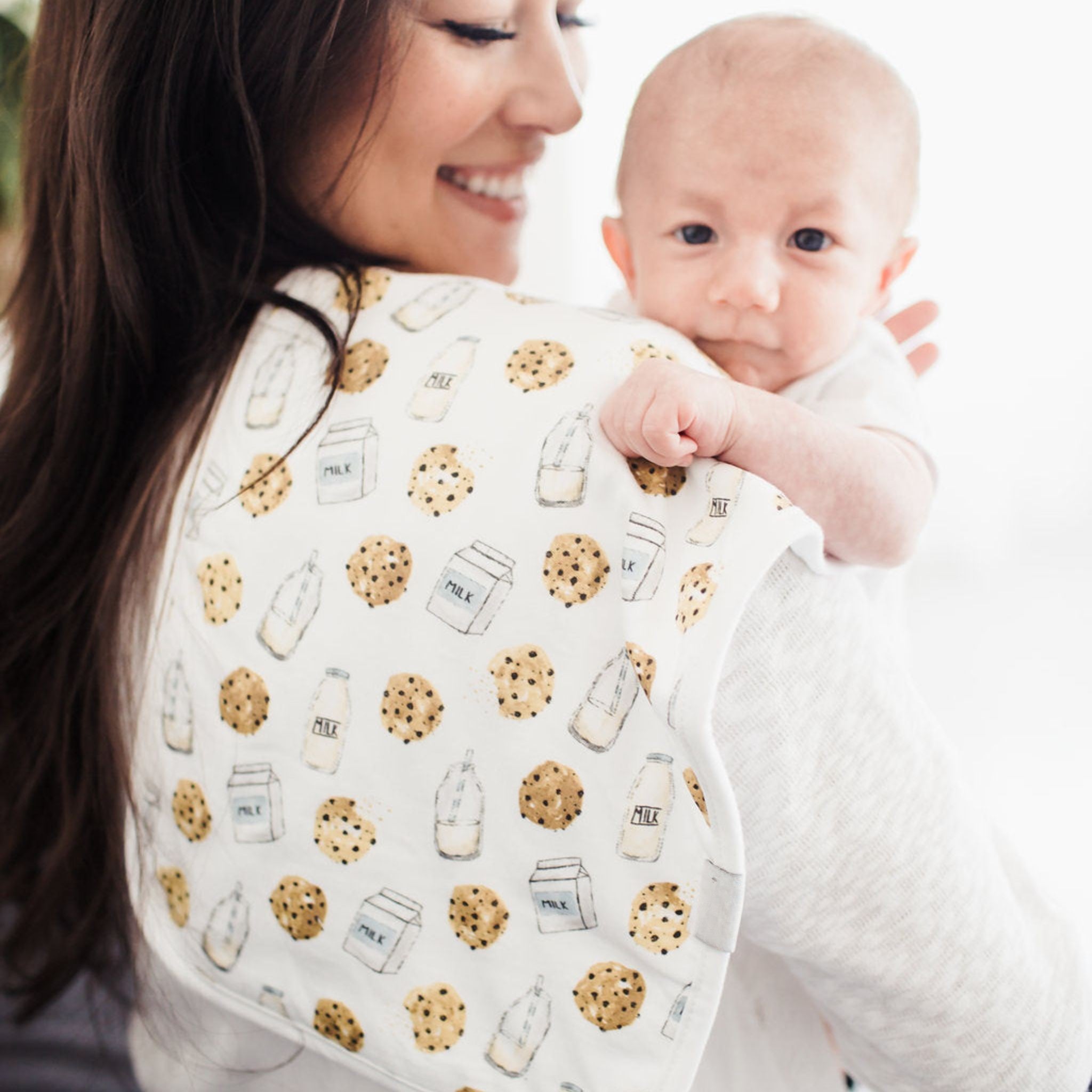 milk and cookies burp cloth