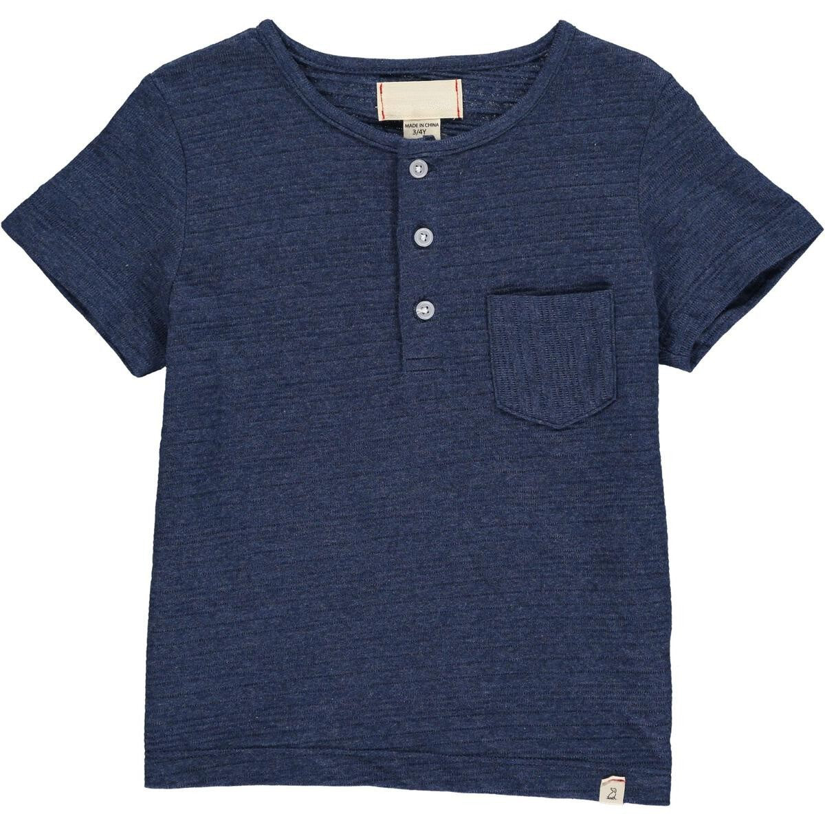 Navy Henley Baby Tee