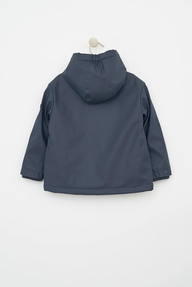 navy blue baby raincoat