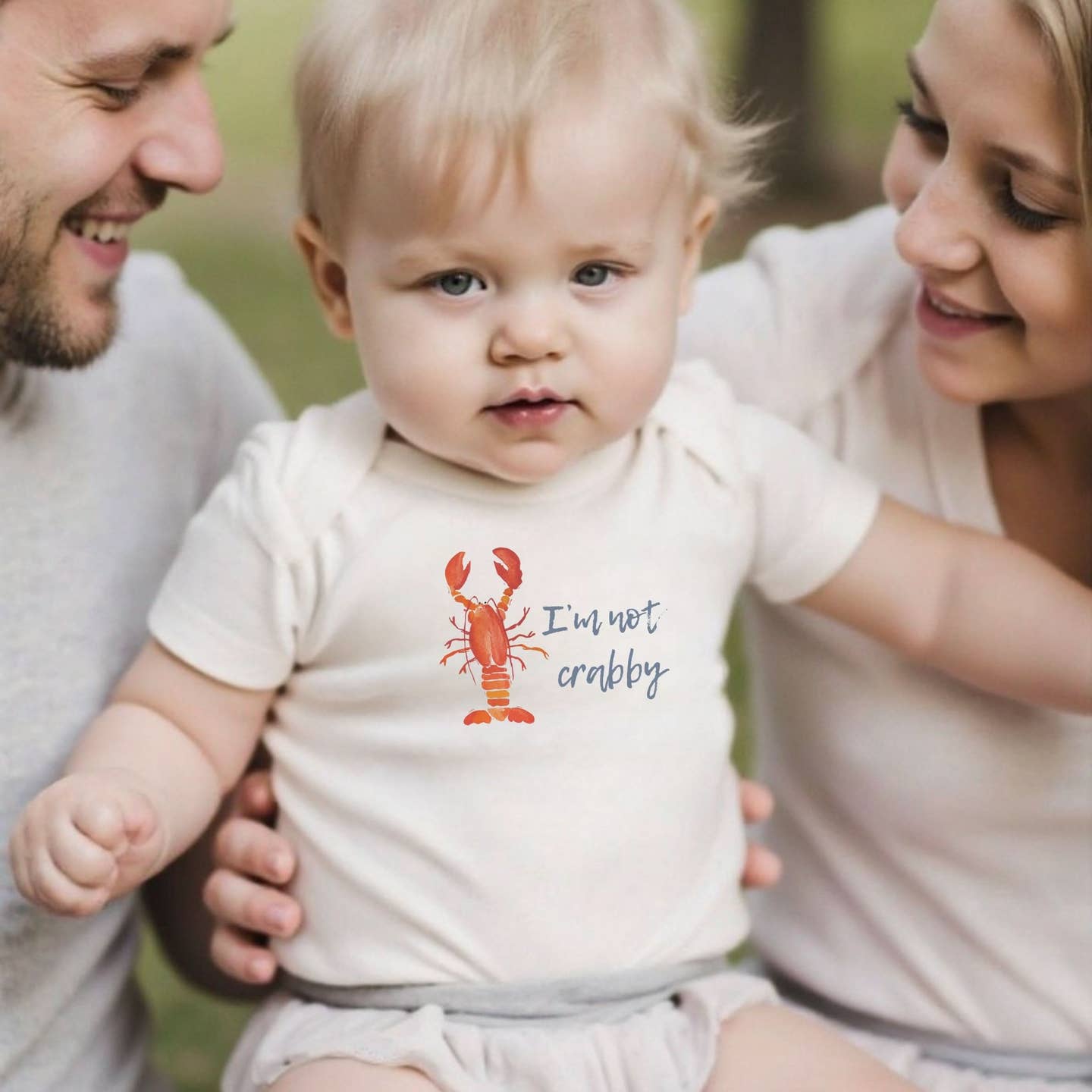 not crabby baby onesie