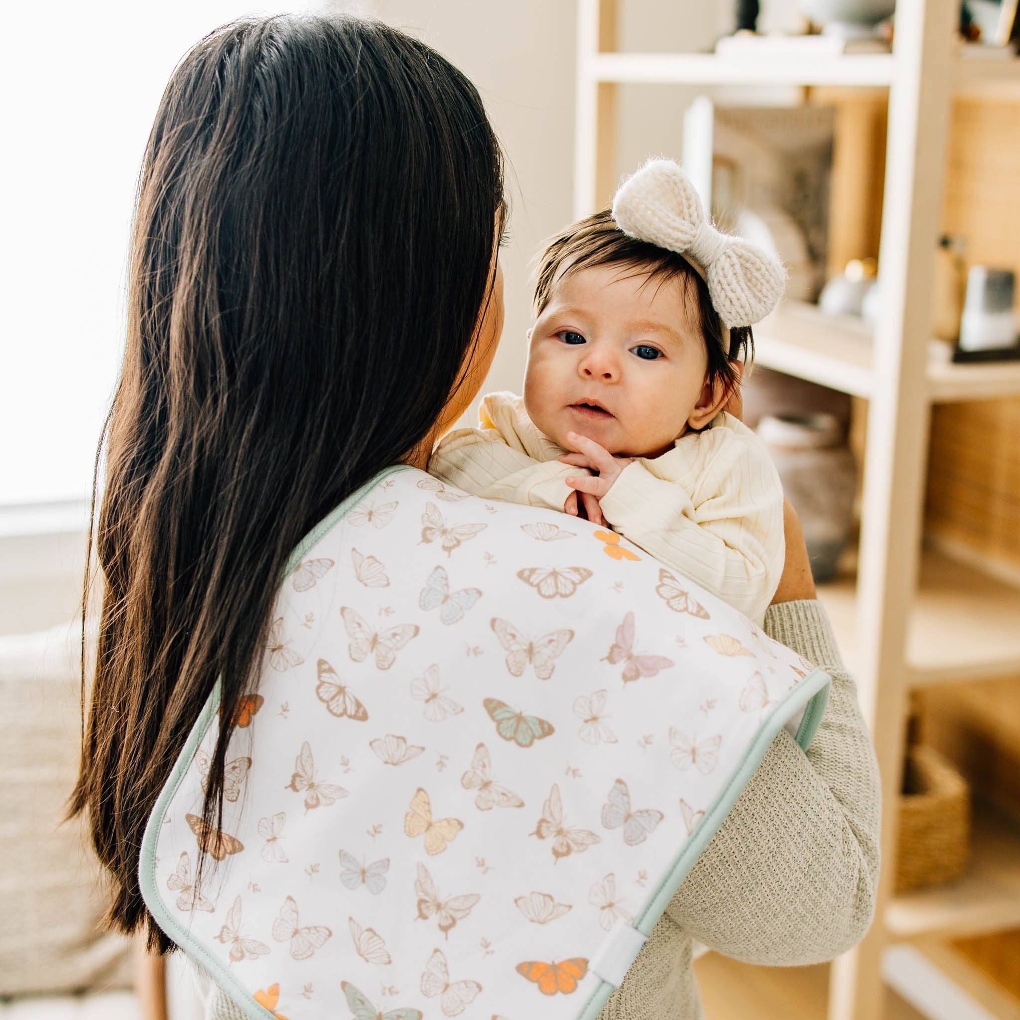 oversized butterfly burp cloth