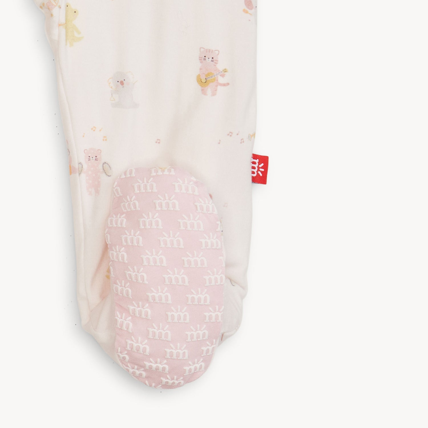 pink baby beats foot