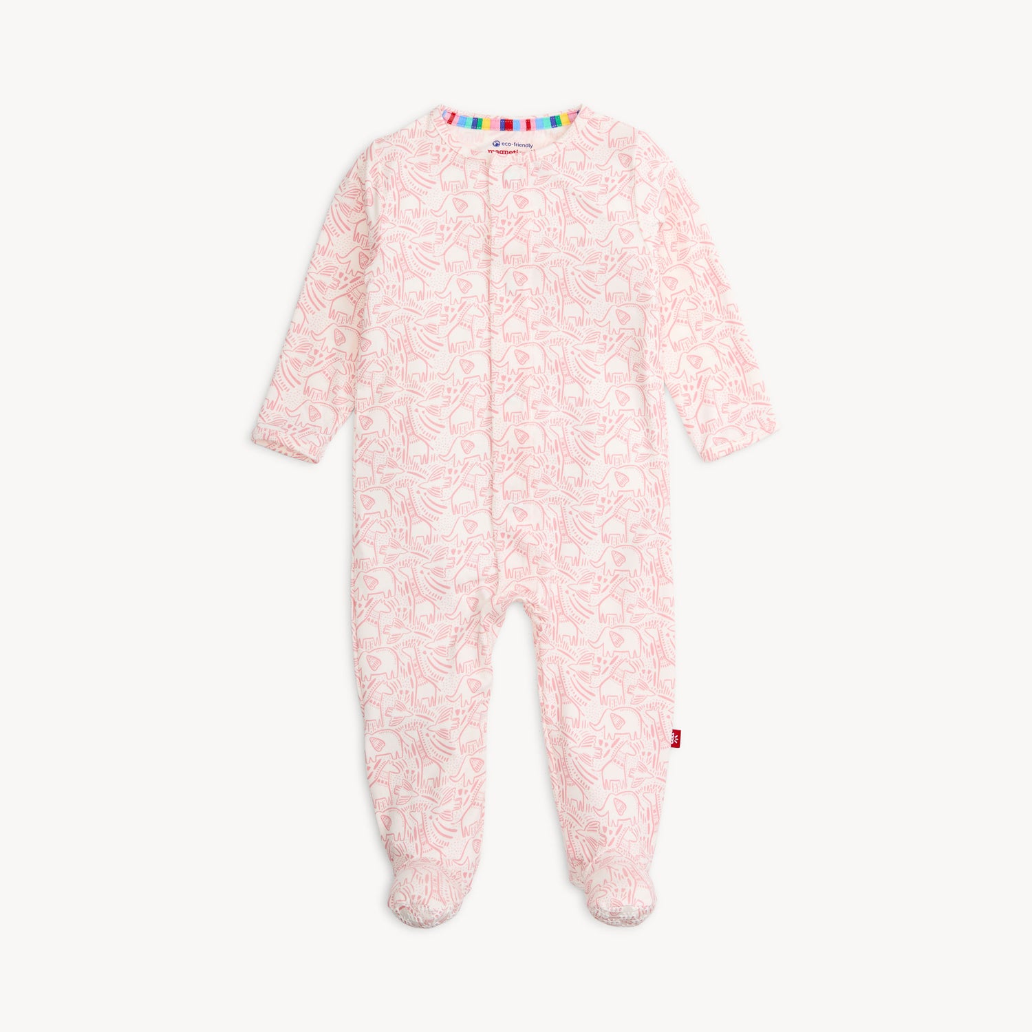 pink birds feather footie