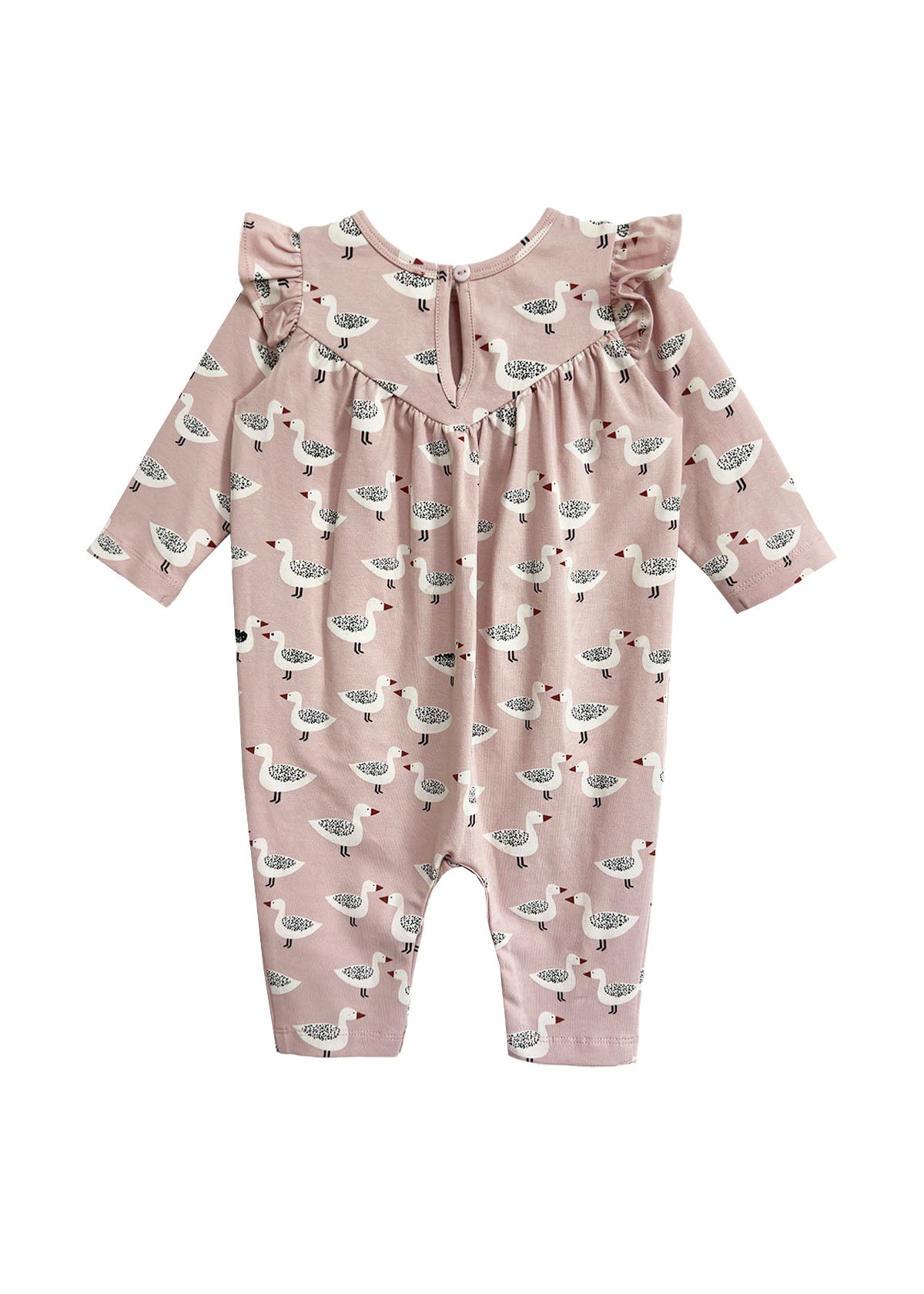 pink duck romper back
