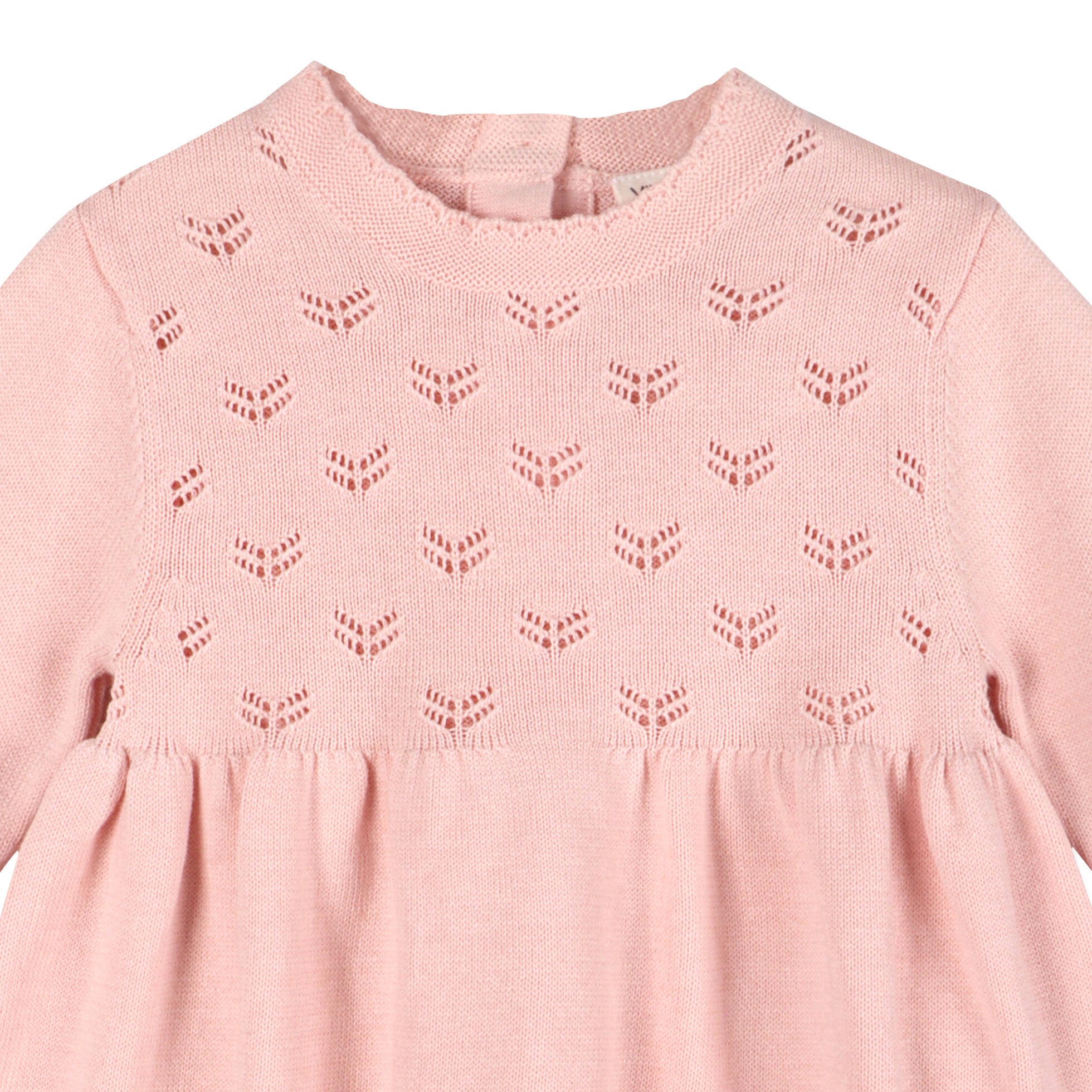 pink pointelle sweater dress 2