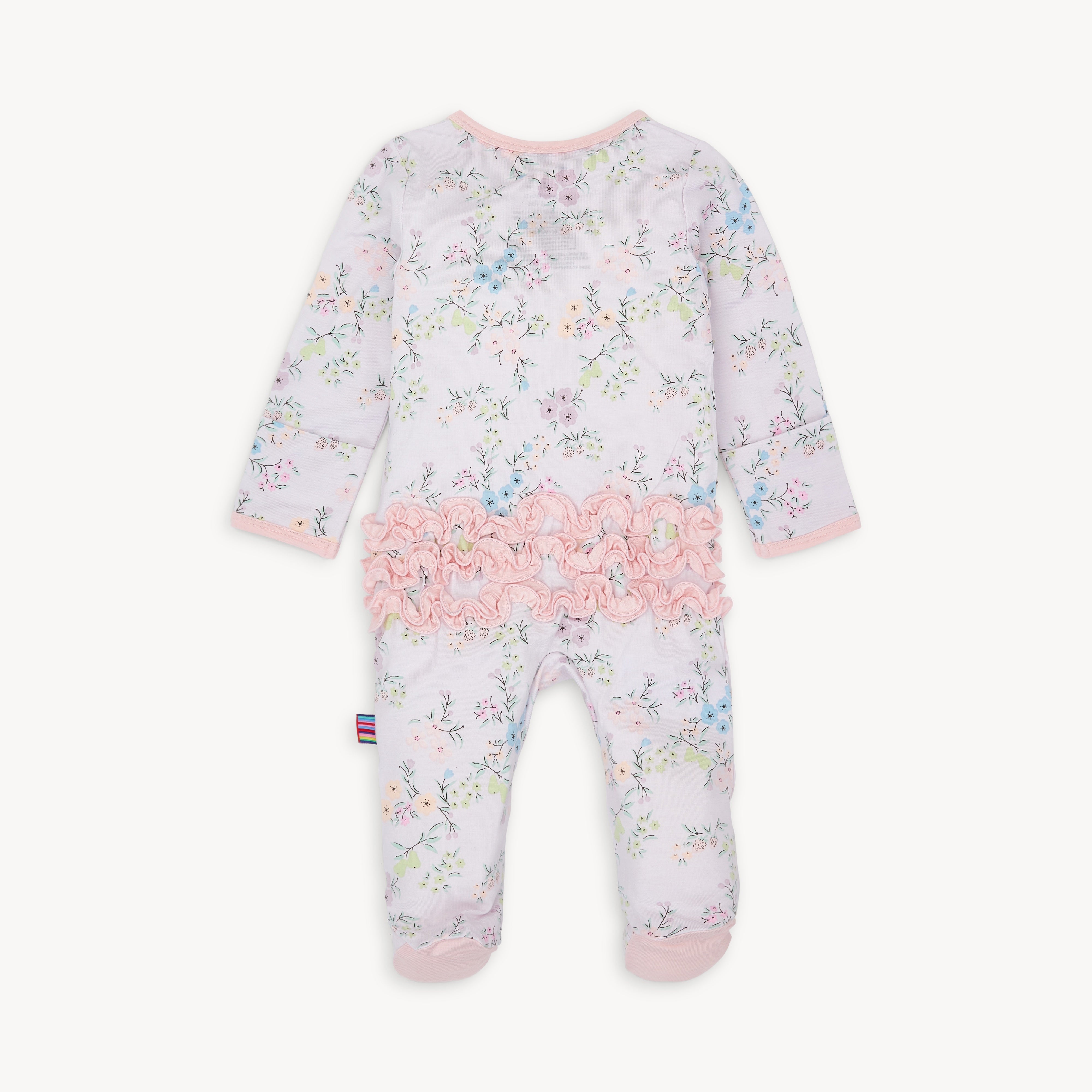 purple floral magnetic footie back
