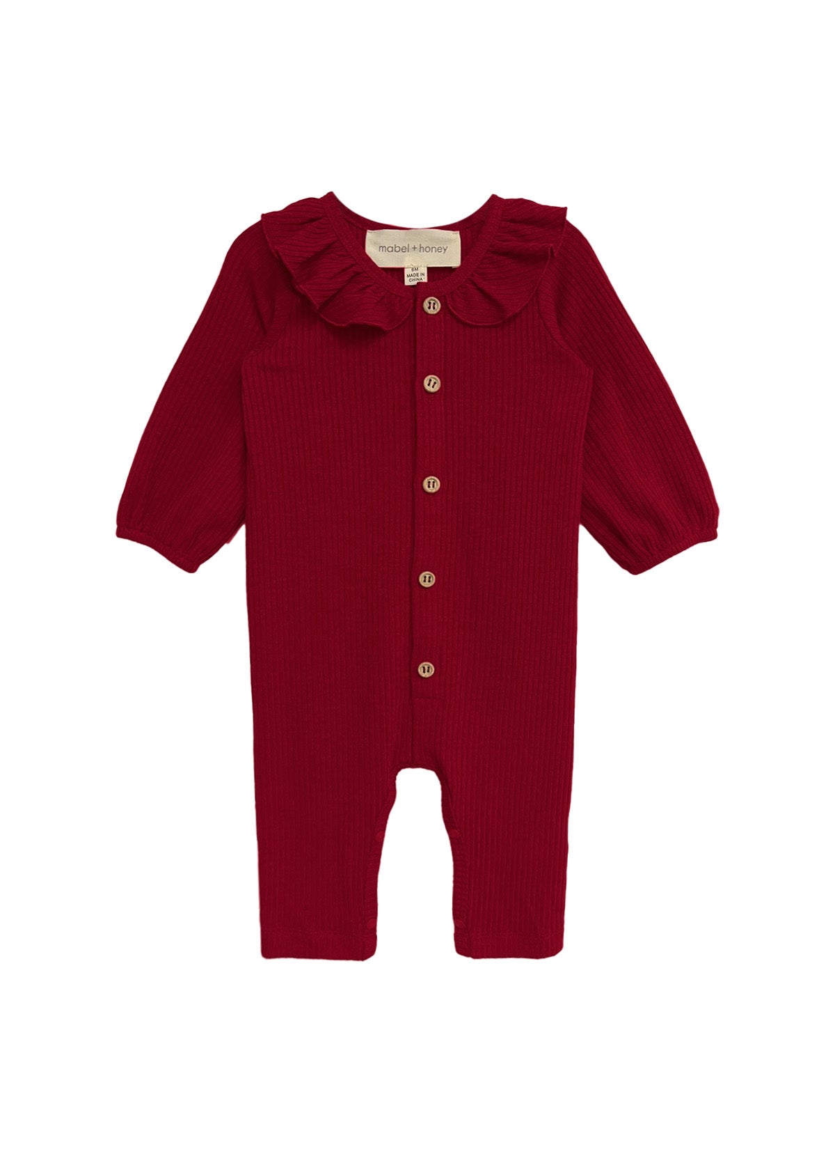 red button romper