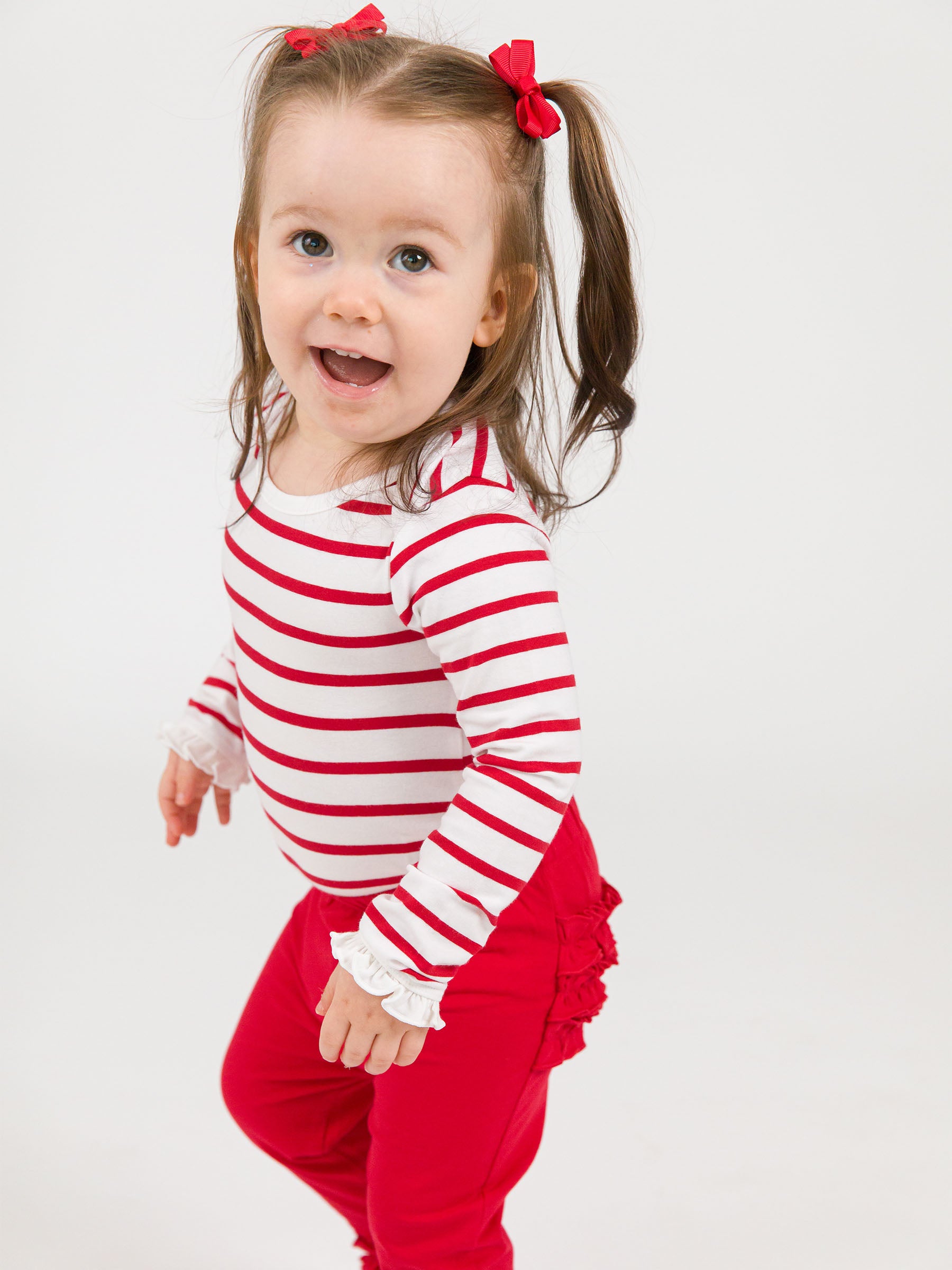 red ruffle leggings 5red baby girl leggings for holiday