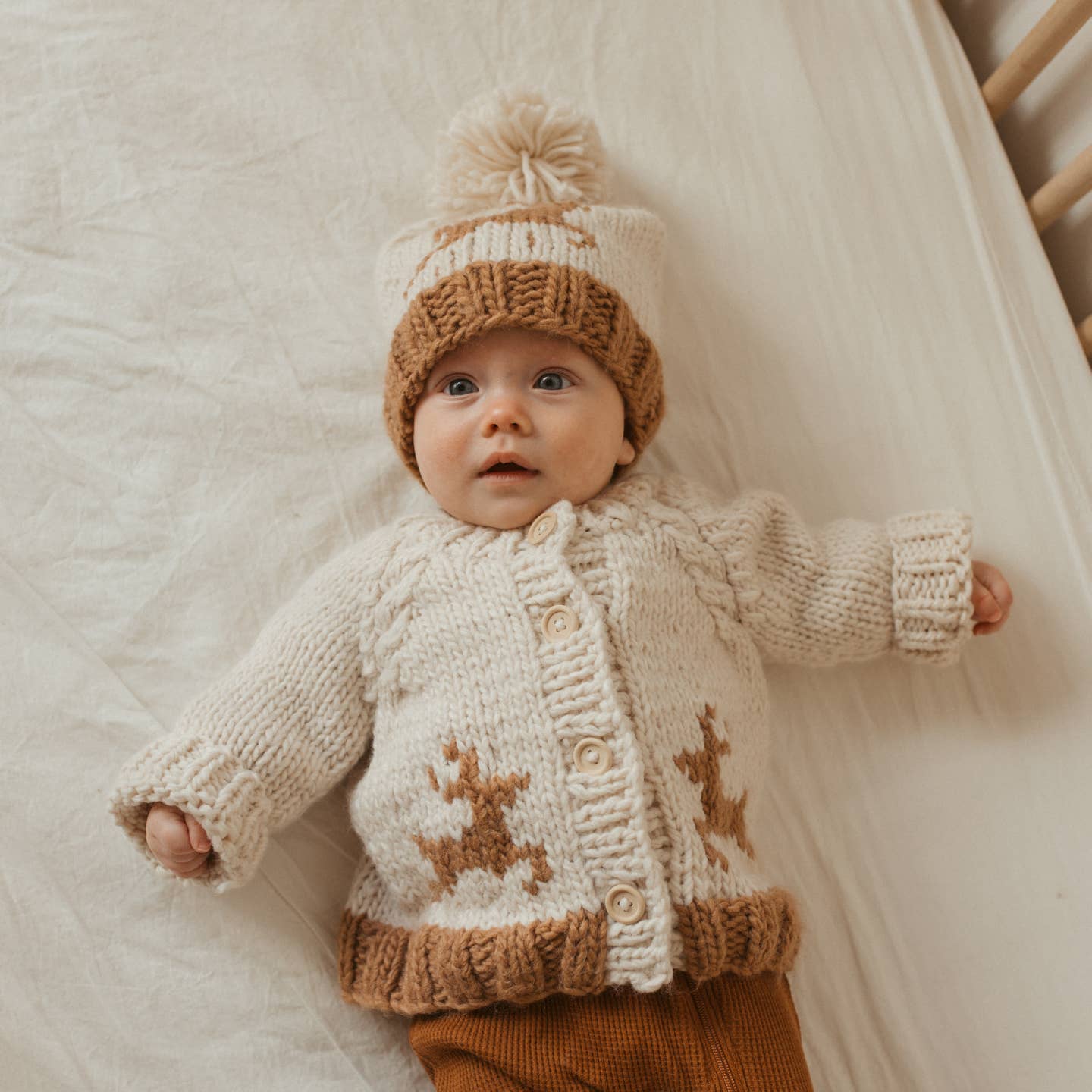 reindeer beanie cardigan