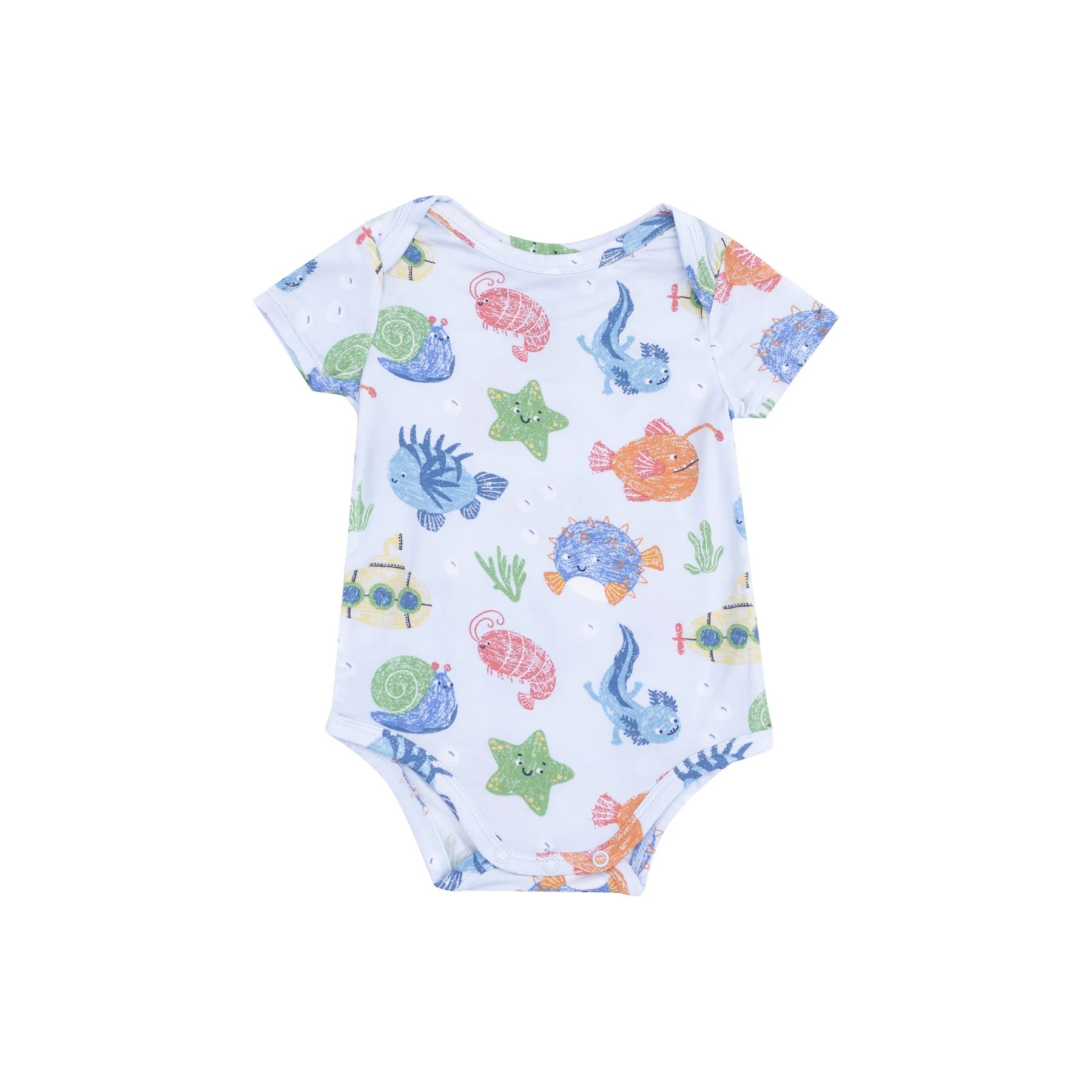 sea creatures baby onesie