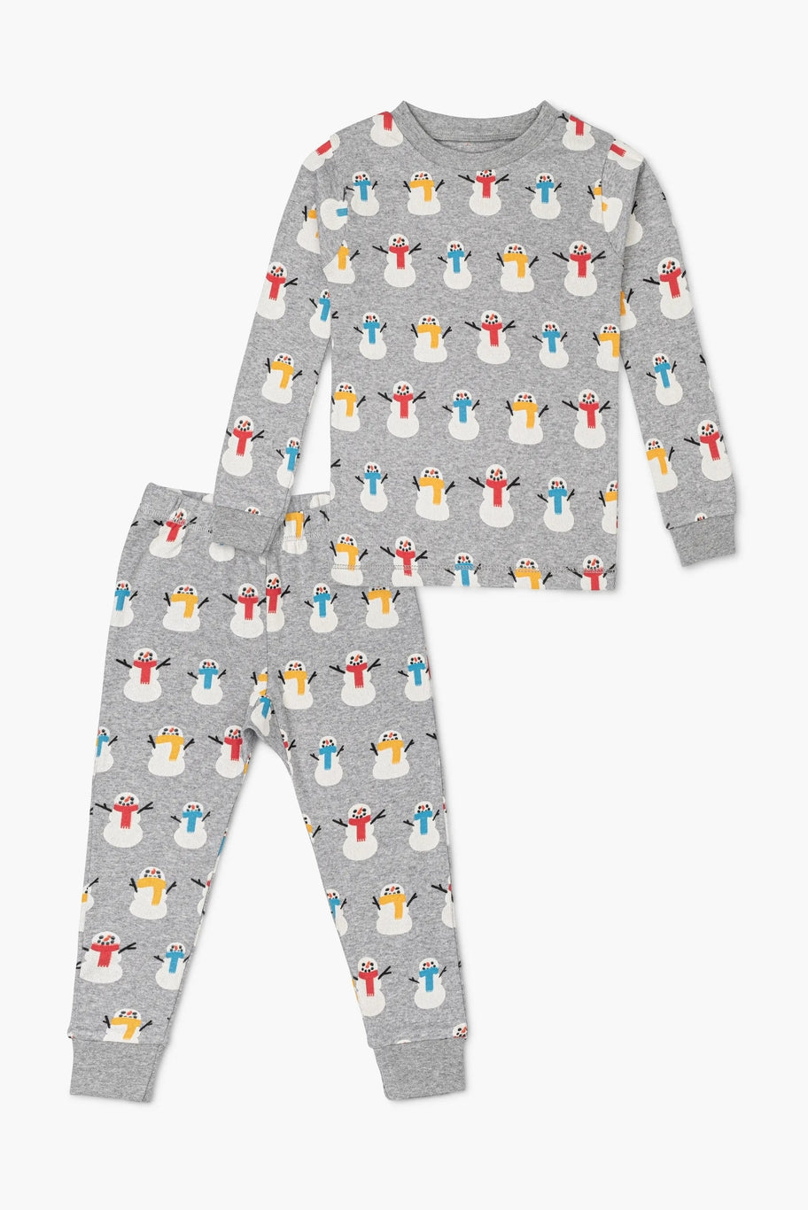snowmen pajama set for toddlers