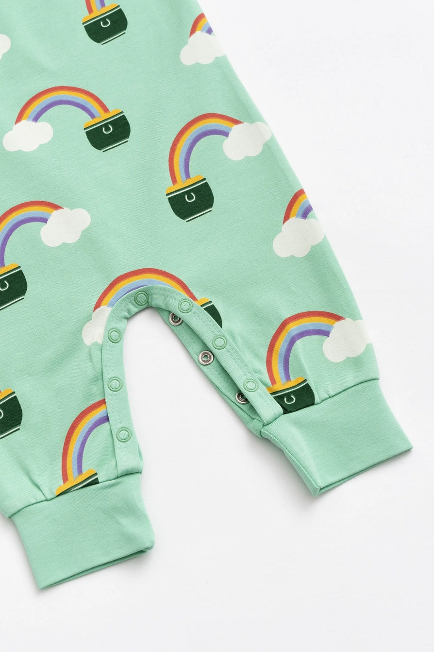 st patricks day romper for babies with snaps