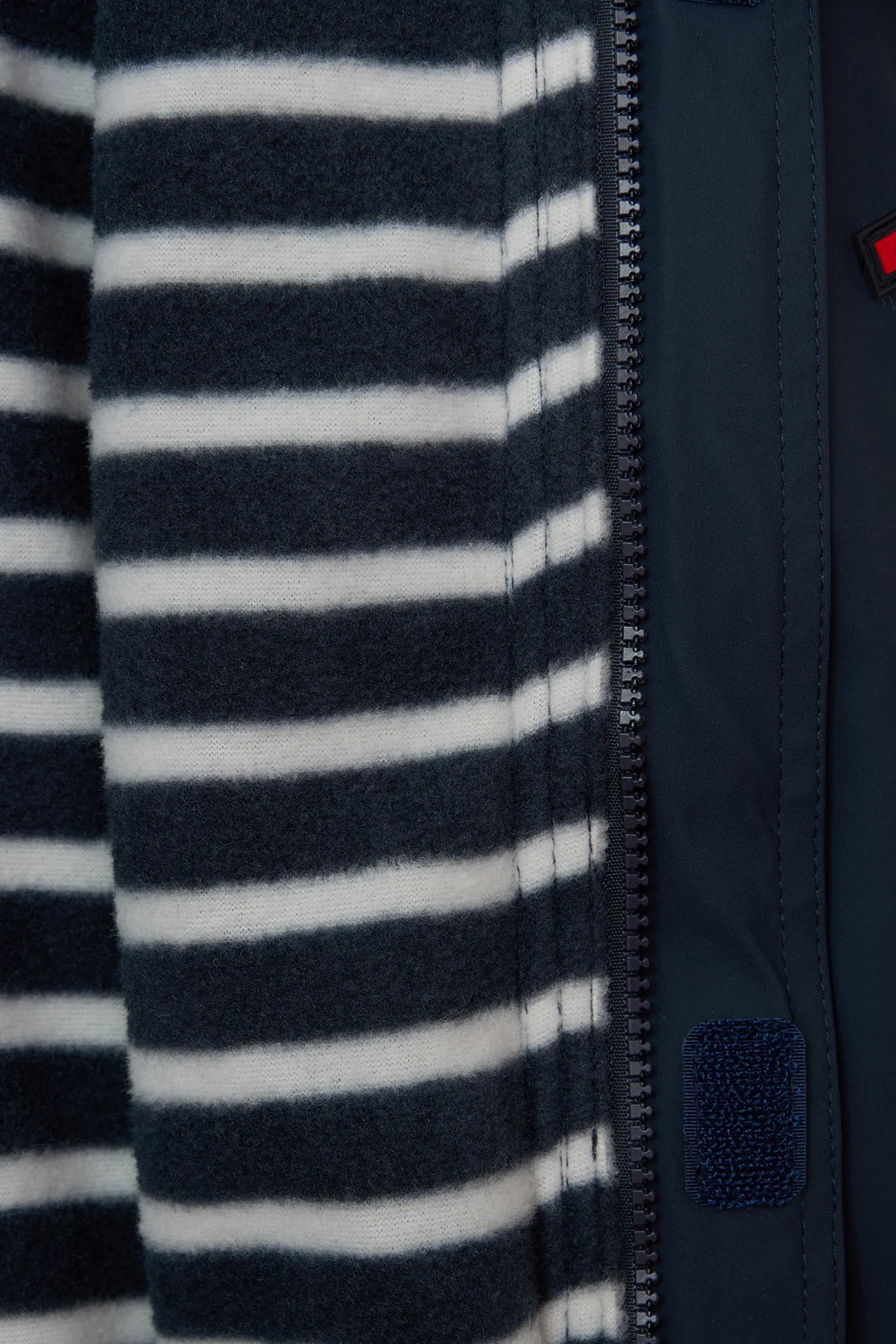 striped fleece toddler coat