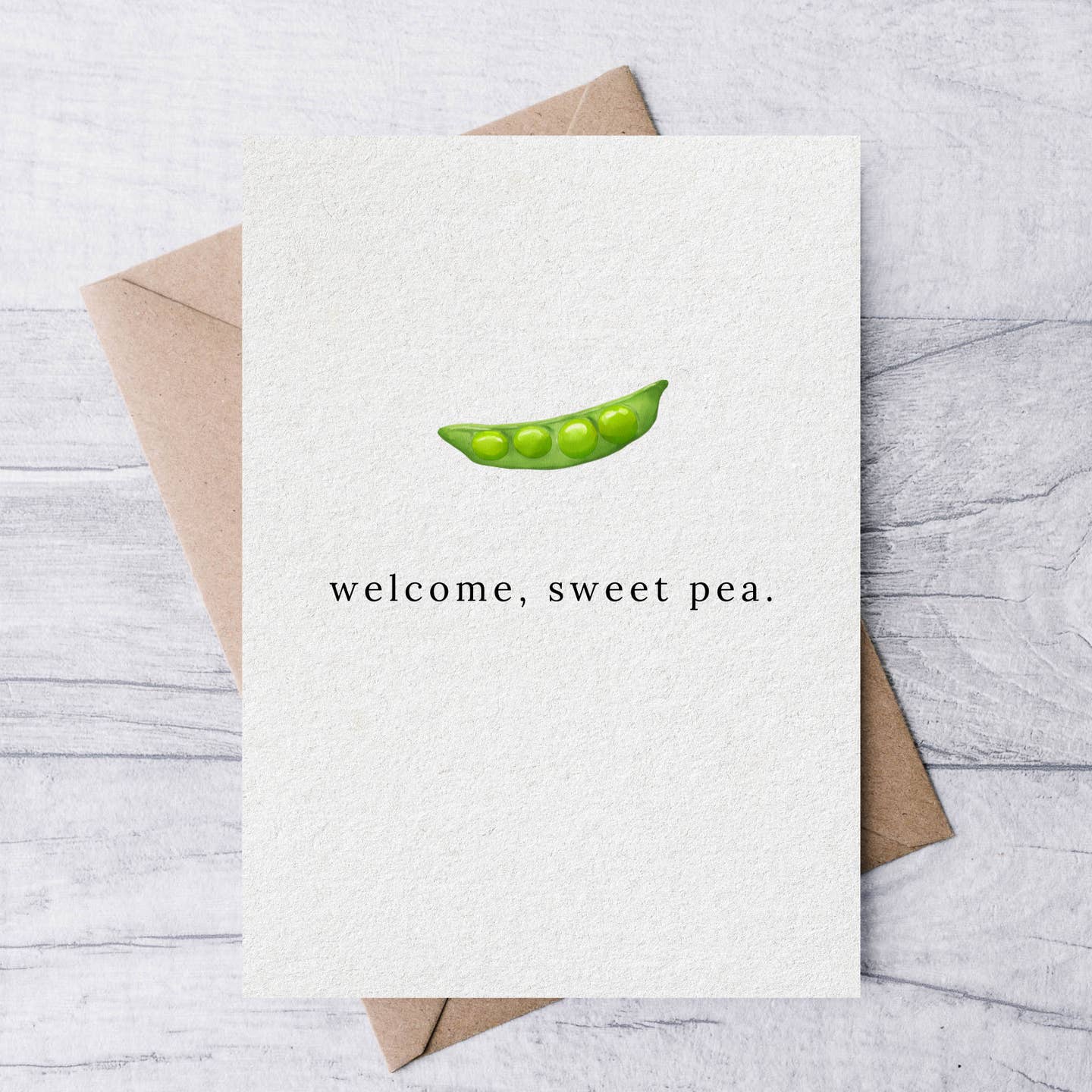 sweet pea greeting card