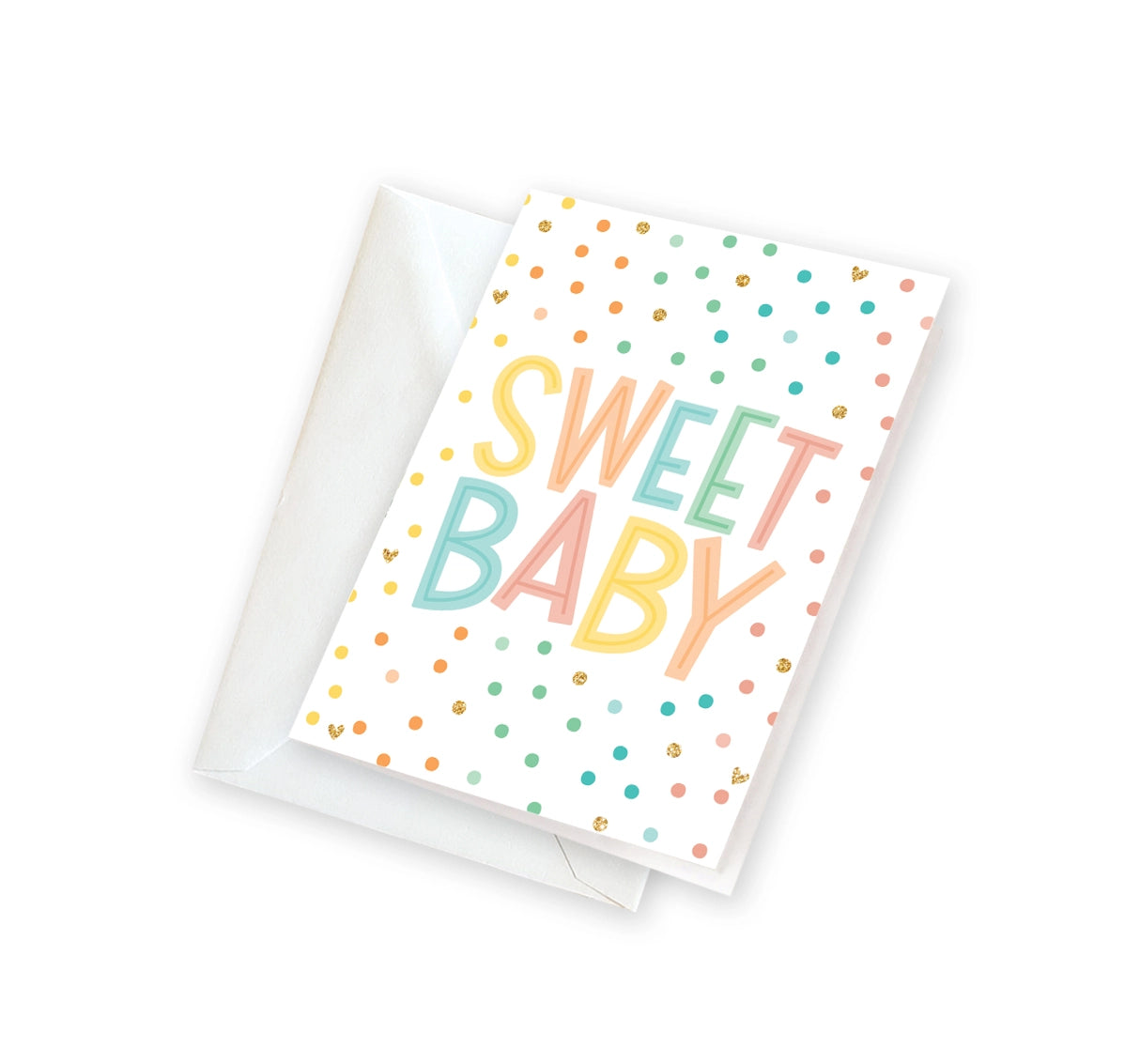 sweet baby polka dot mini greeting card