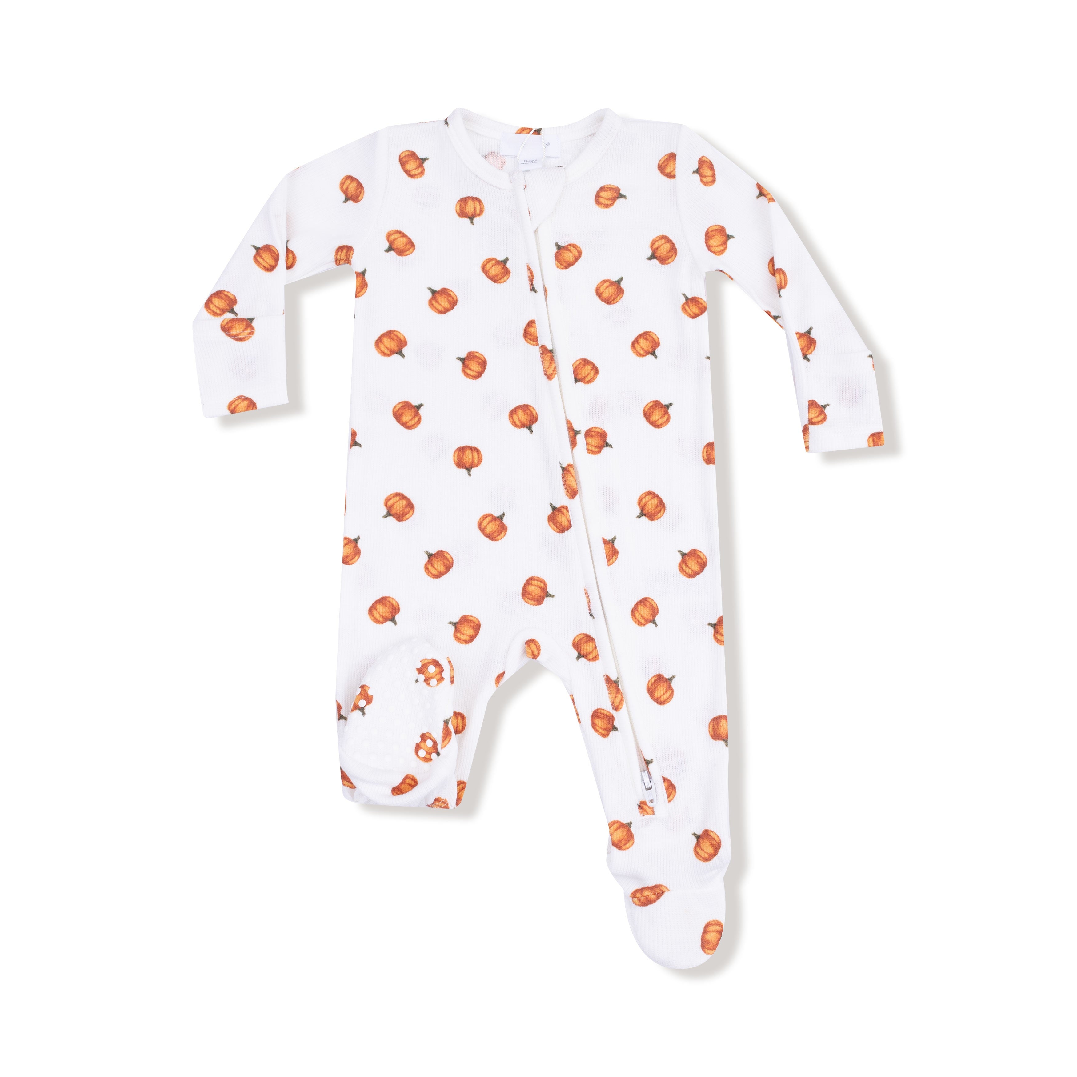 tiny pumpkins 2 way zipper footie