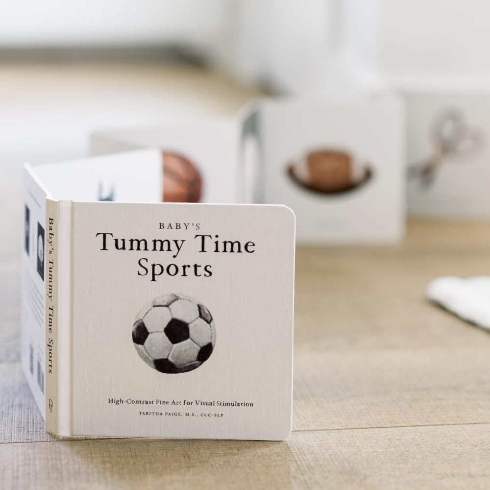 tummy time sports board book