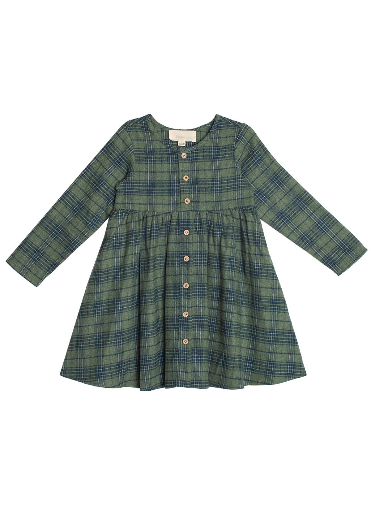 Green Plaid Flannel Dress