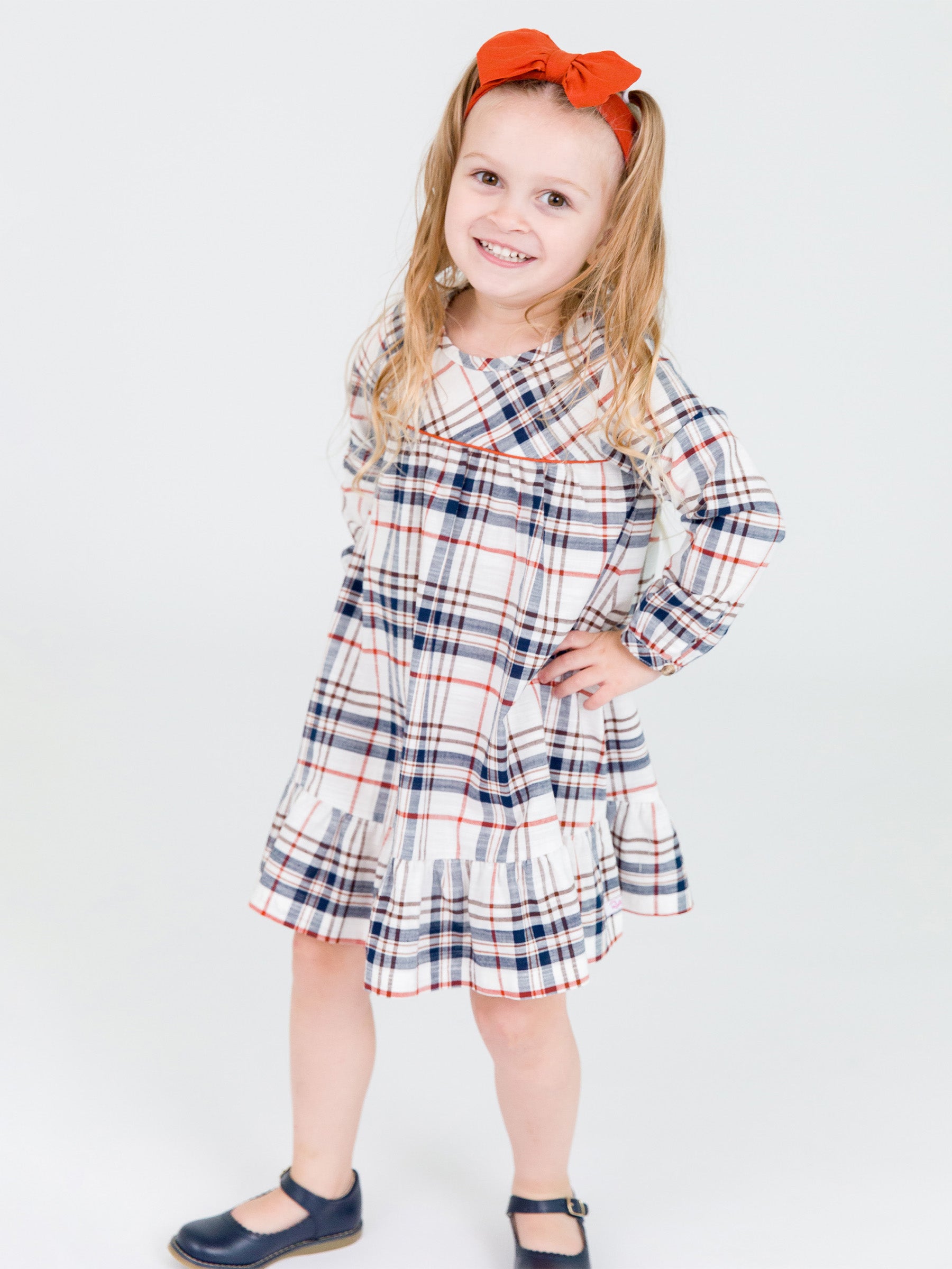 Plaid Ruffle Hem Dress