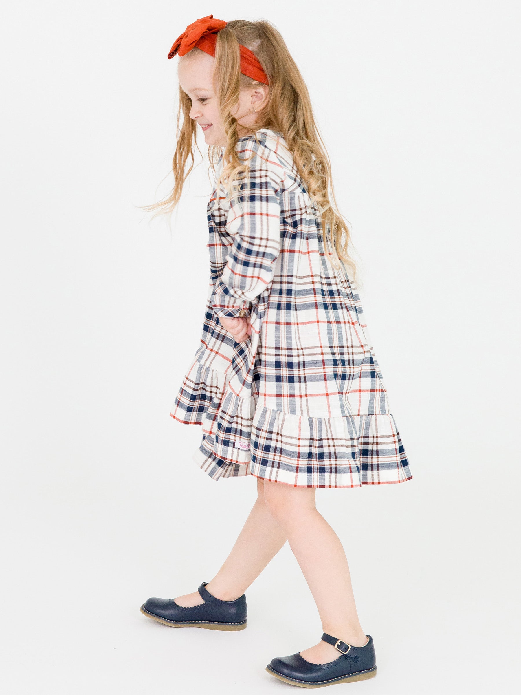 Plaid Ruffle Hem Dress