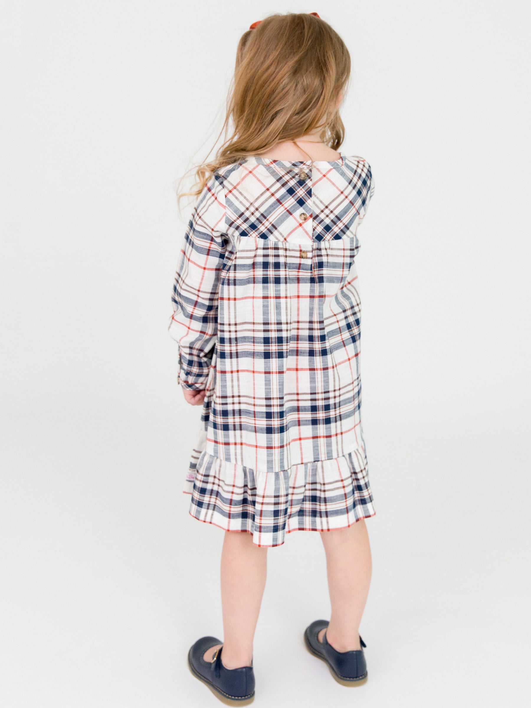 Plaid Ruffle Hem Dress