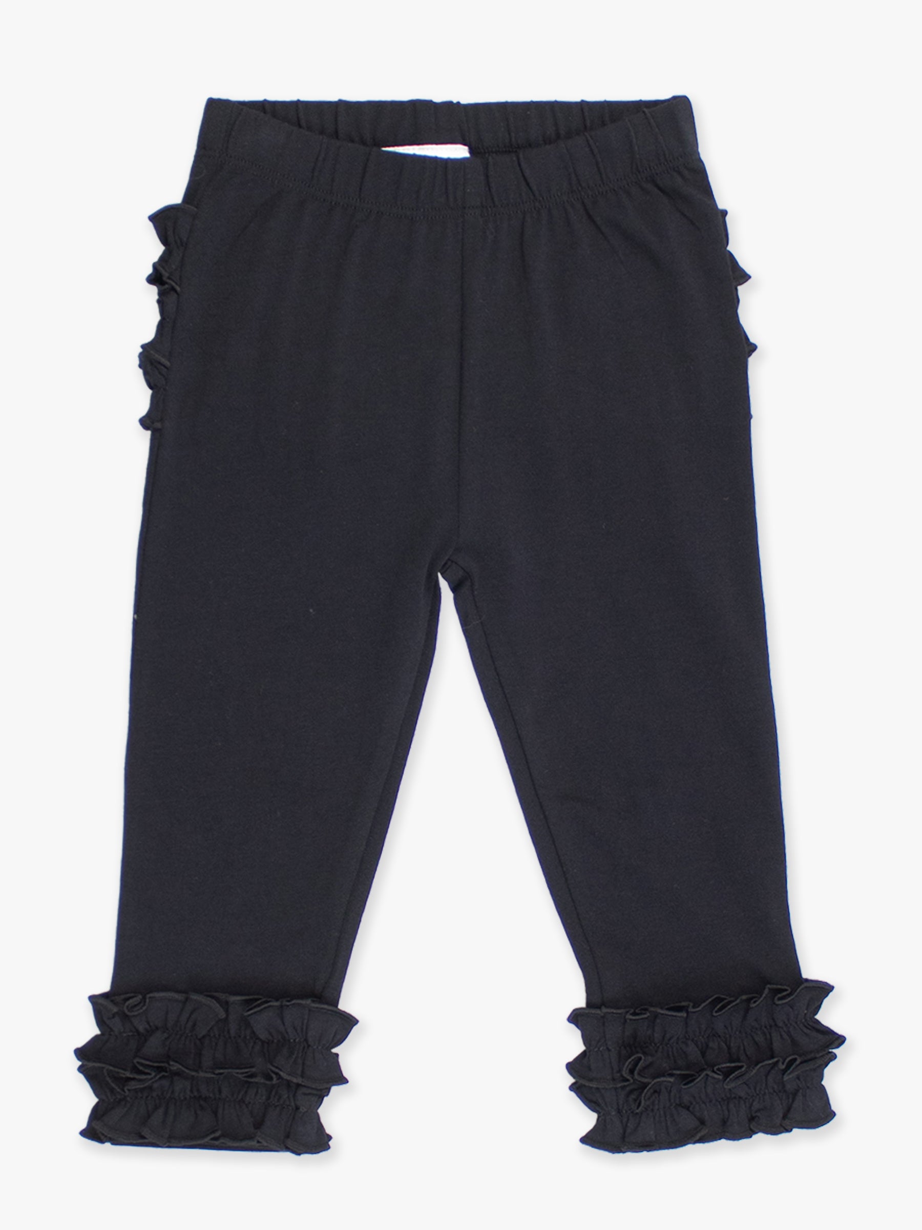 Black Ruffle Leggings