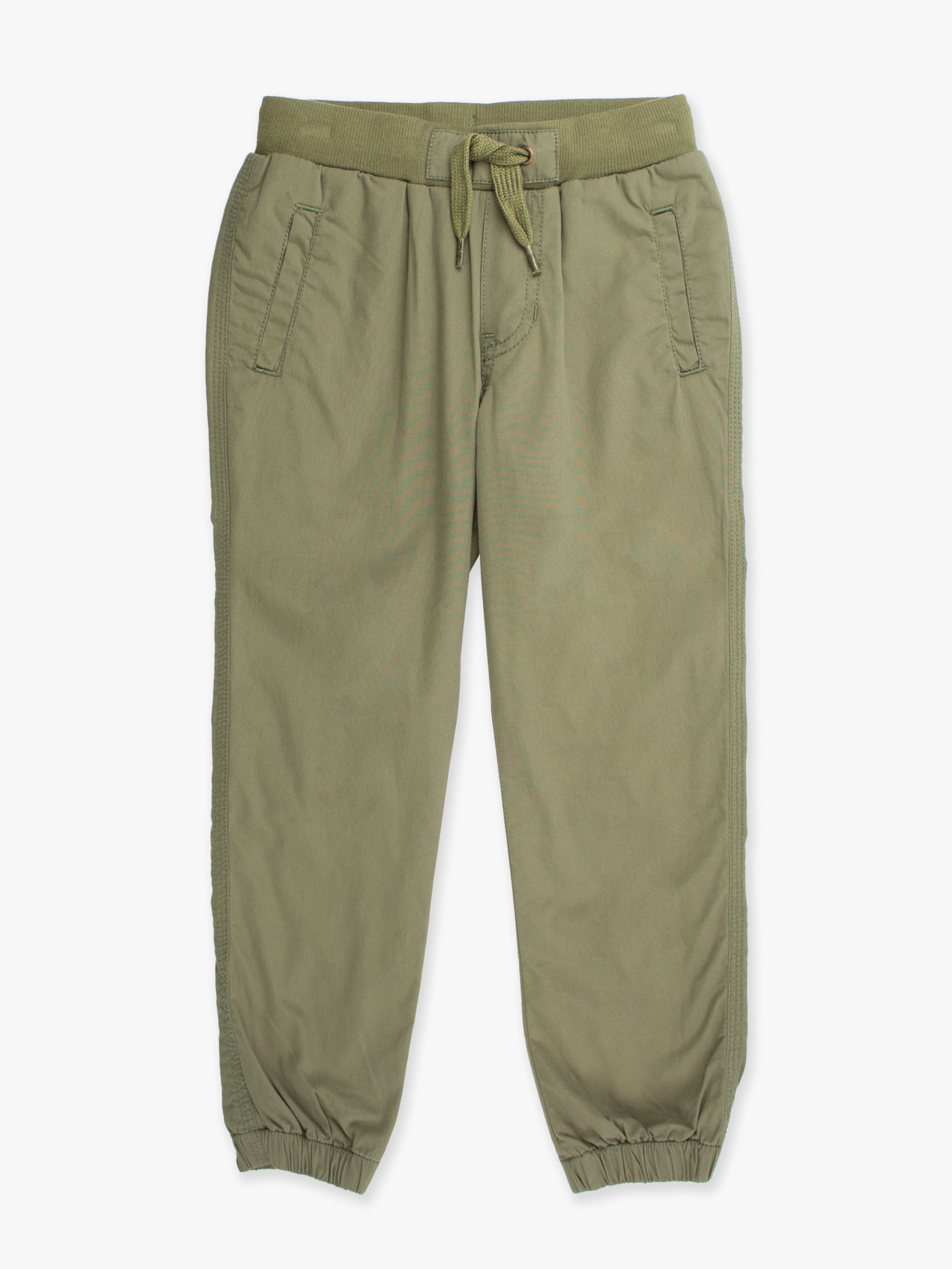 Olive Green Elastic Waist Jogger