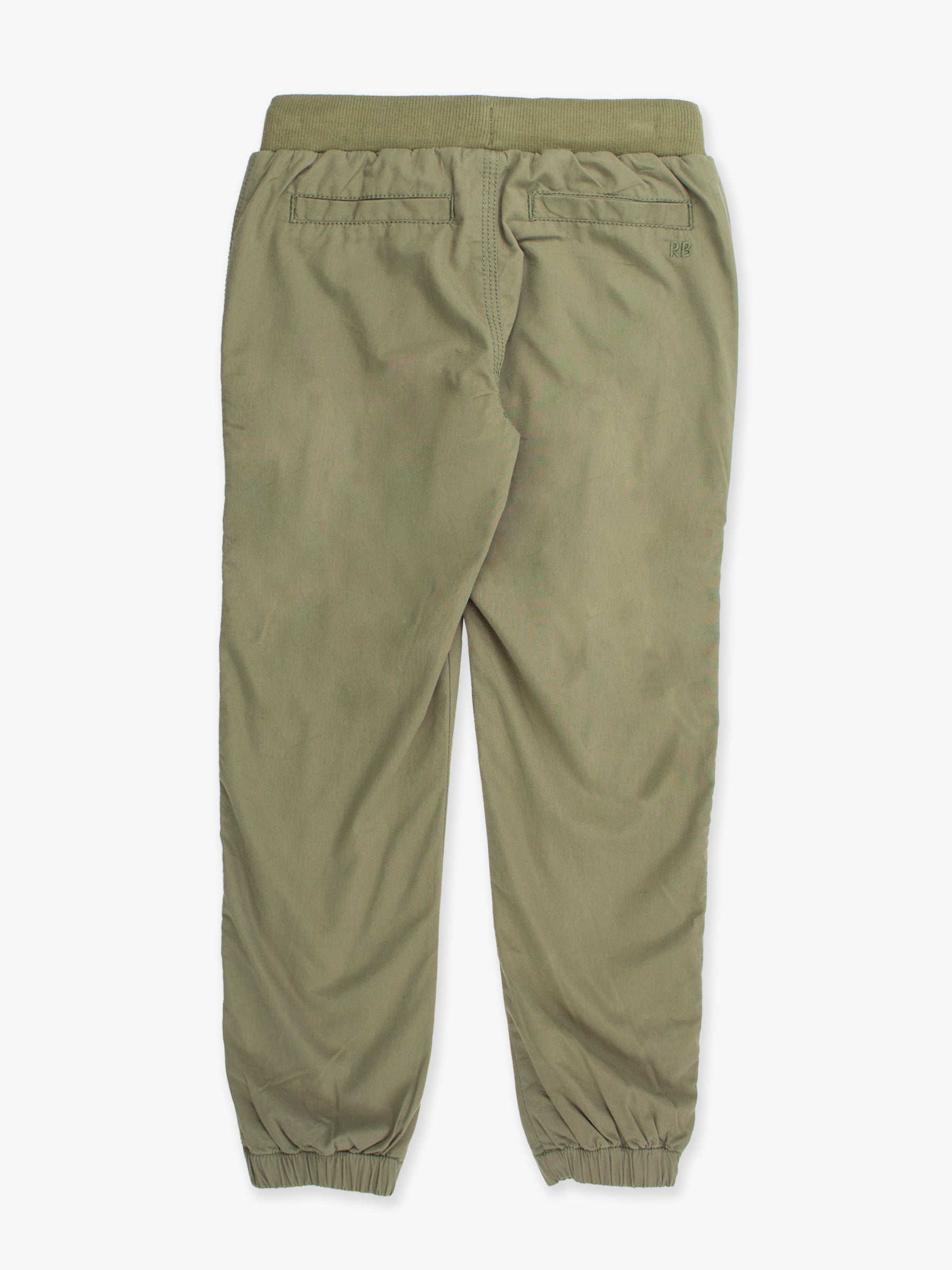 Olive Green Elastic Waist Jogger